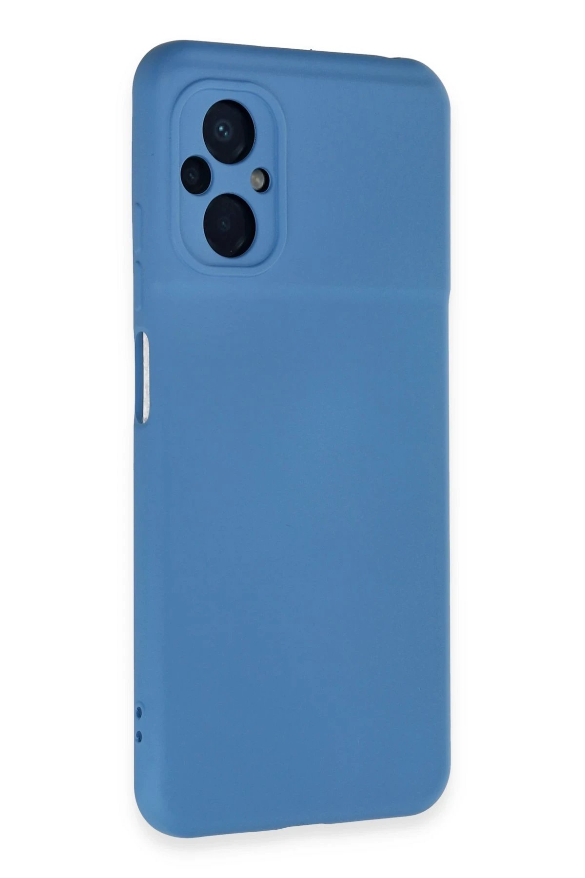 Newface Xiaomi Poco M5 Kılıf Nano içi Kadife Silikon - Mavi