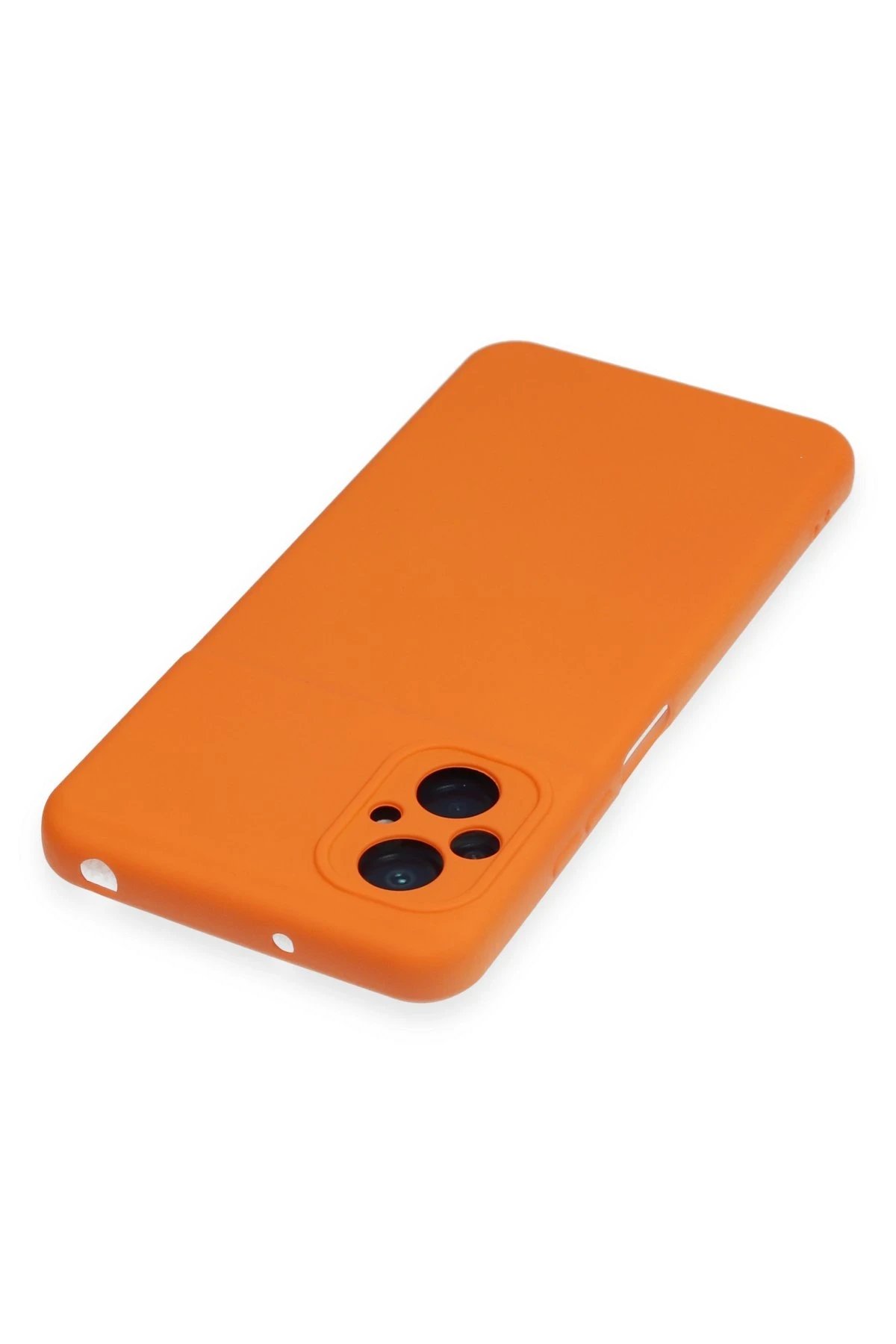 Newface Xiaomi Poco M5 Kılıf Nano içi Kadife Silikon - Turuncu