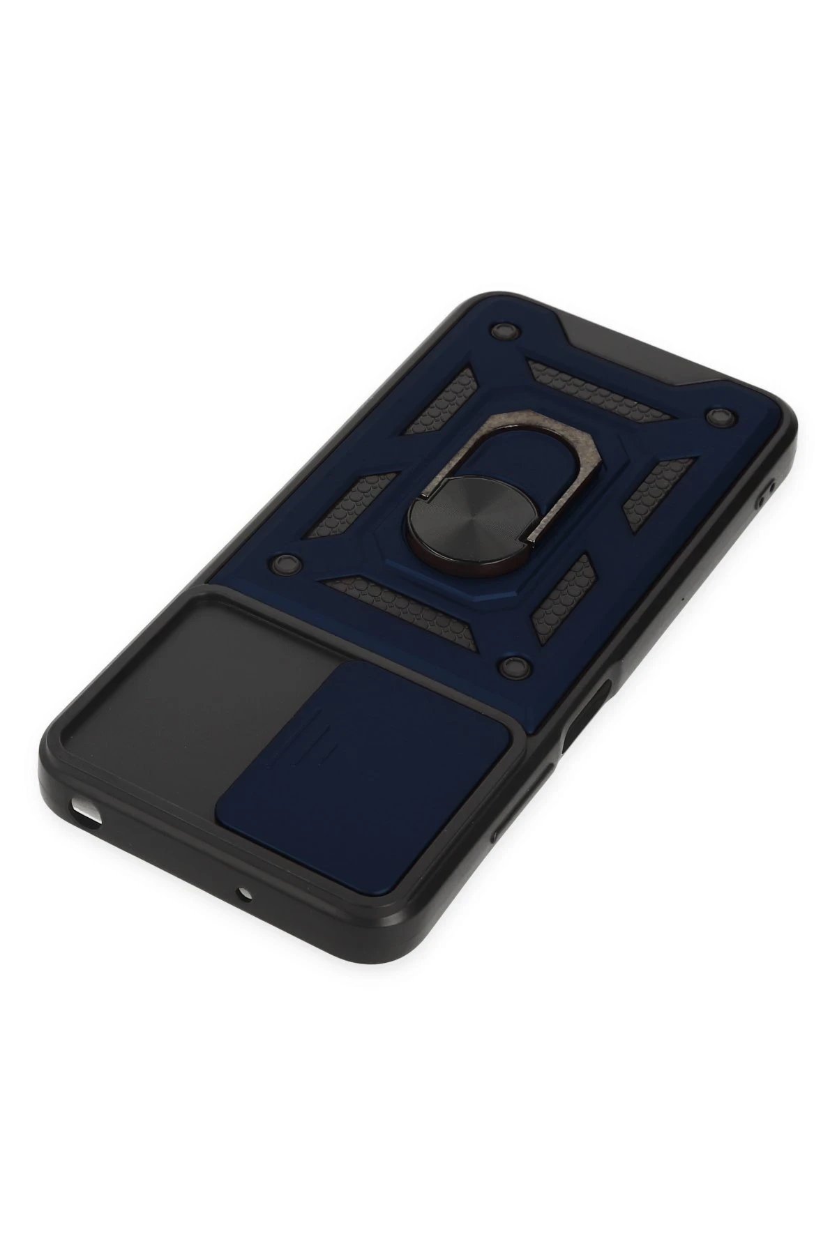 Newface Xiaomi Poco M5 Kılıf Pars Lens Yüzüklü Silikon - Lacivert