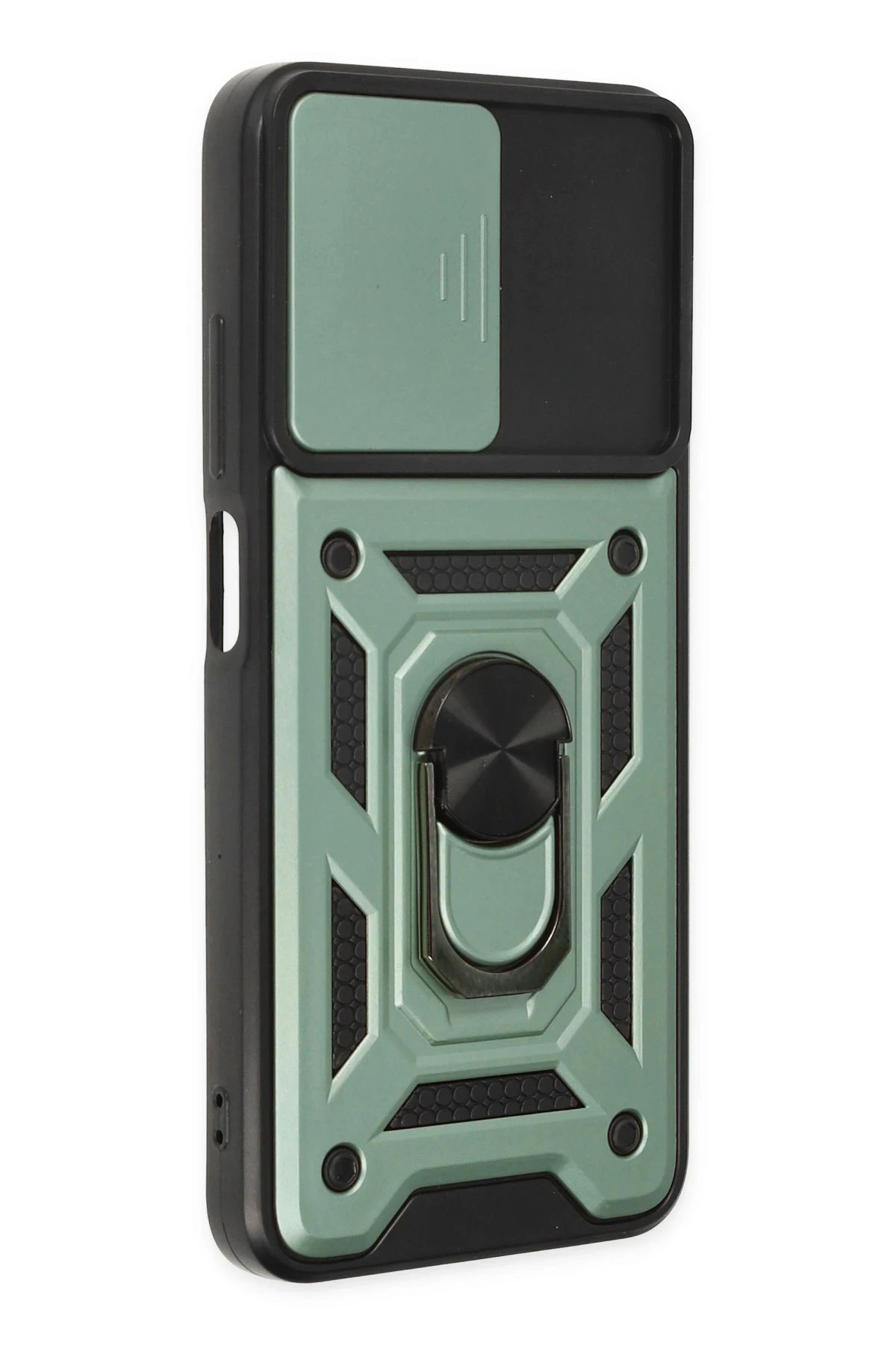 Newface Xiaomi Poco M5 Kılıf Pars Lens Yüzüklü Silikon - Yeşil