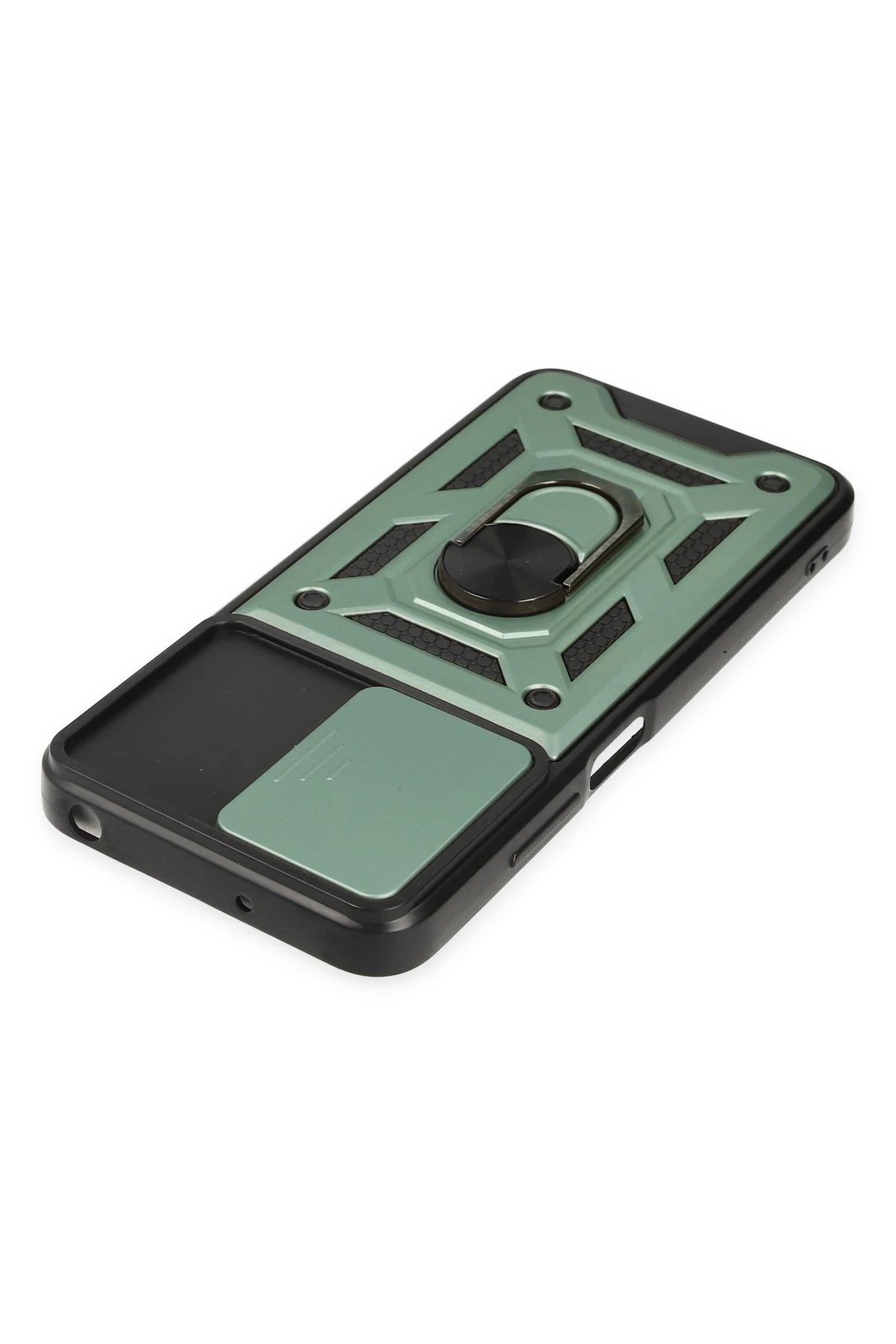 Newface Xiaomi Poco M5 Kılıf Pars Lens Yüzüklü Silikon - Yeşil