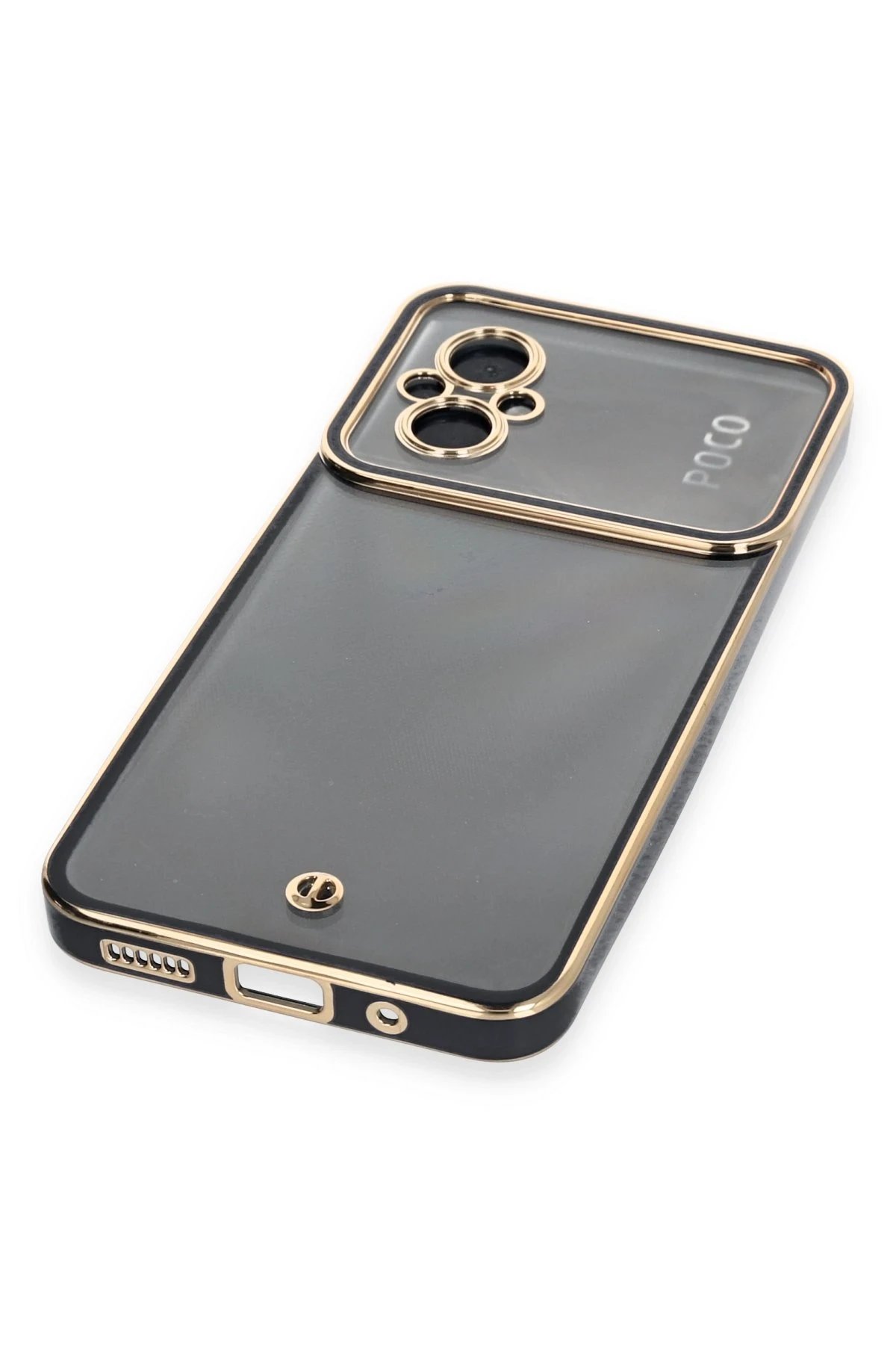 Newface Xiaomi Poco M5 Kılıf Liva Lens Silikon - Siyah