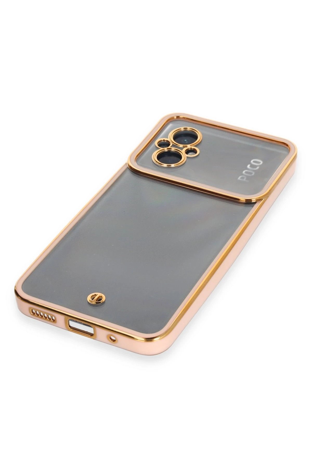 Newface Xiaomi Poco M5 Kılıf Liva Lens Silikon - Rose