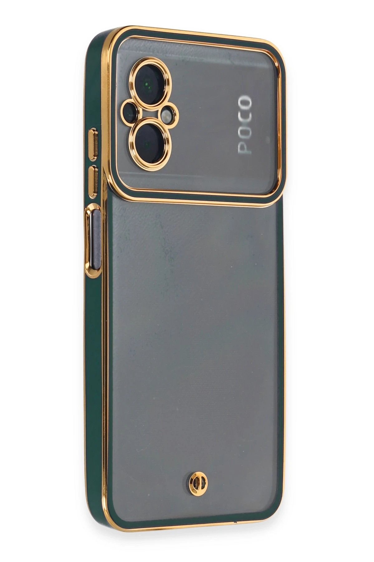 Newface Xiaomi Poco M5 Kılıf Liva Lens Silikon - Yeşil