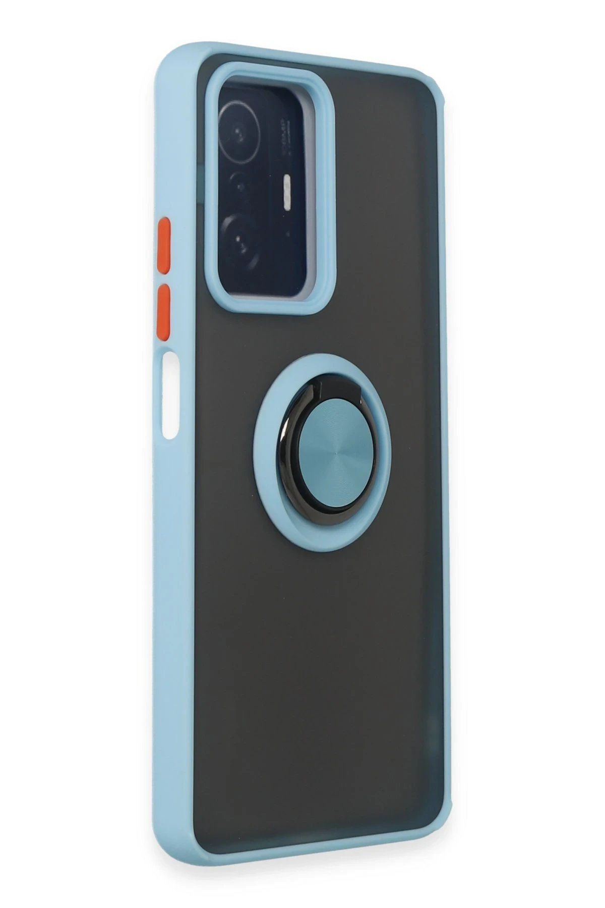 Newface Xiaomi Mi 11T Pro Kılıf Montreal Yüzüklü Silikon Kapak - Buz Mavi