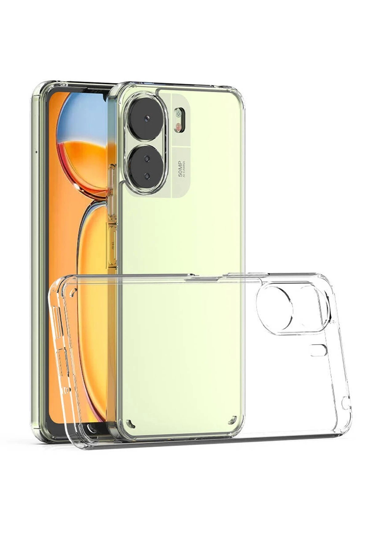 Newface Xiaomi Redmi 13C Kılıf Lüx Şeffaf Silikon