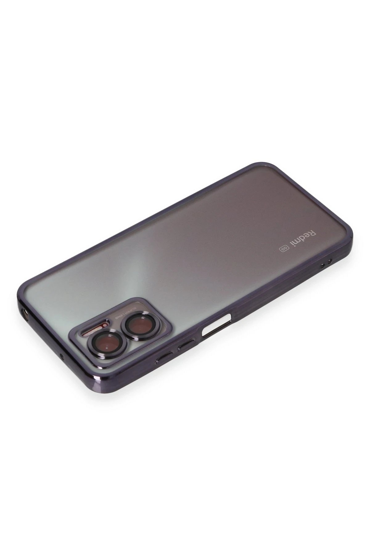 Newface Xiaomi Redmi 10 5G Kılıf Razer Lensli Silikon - Mor