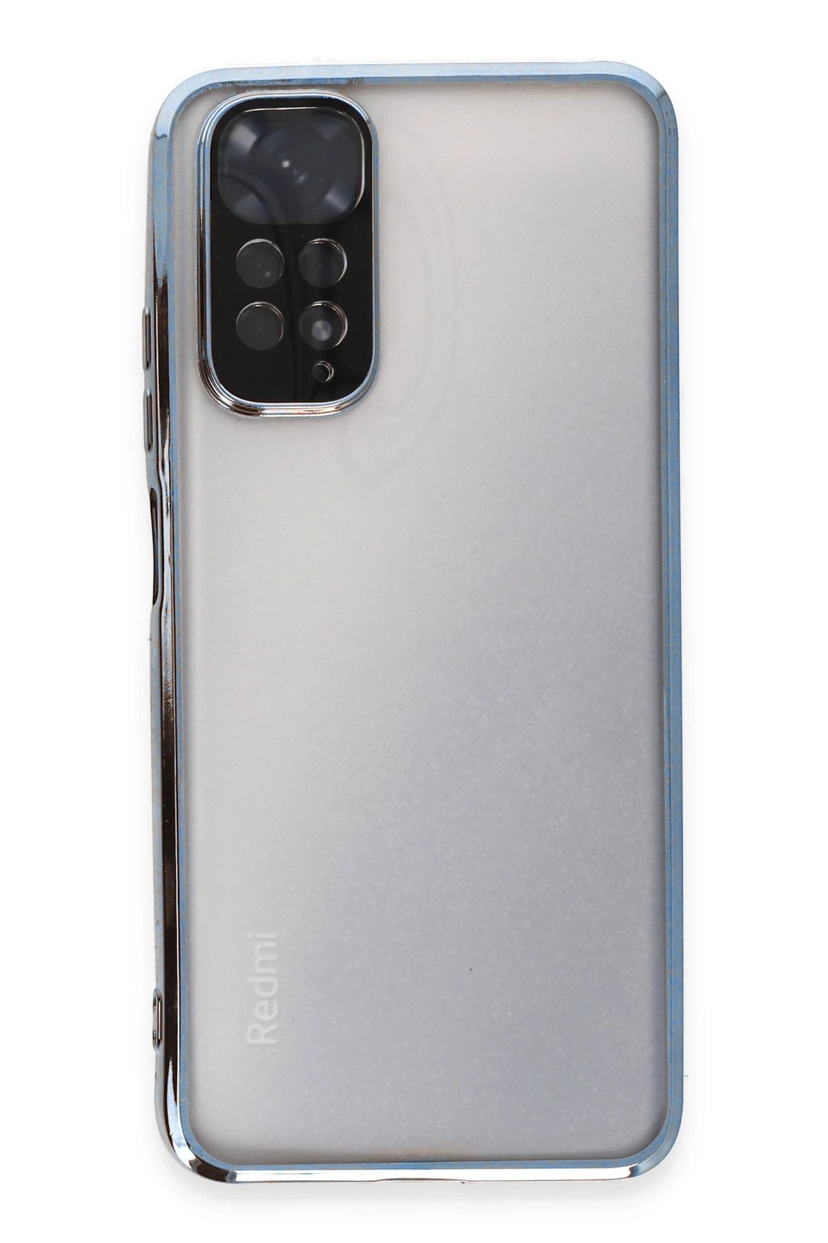 Newface Xiaomi Redmi Note 11 Kılıf Razer Lensli Silikon - Açık Mavi