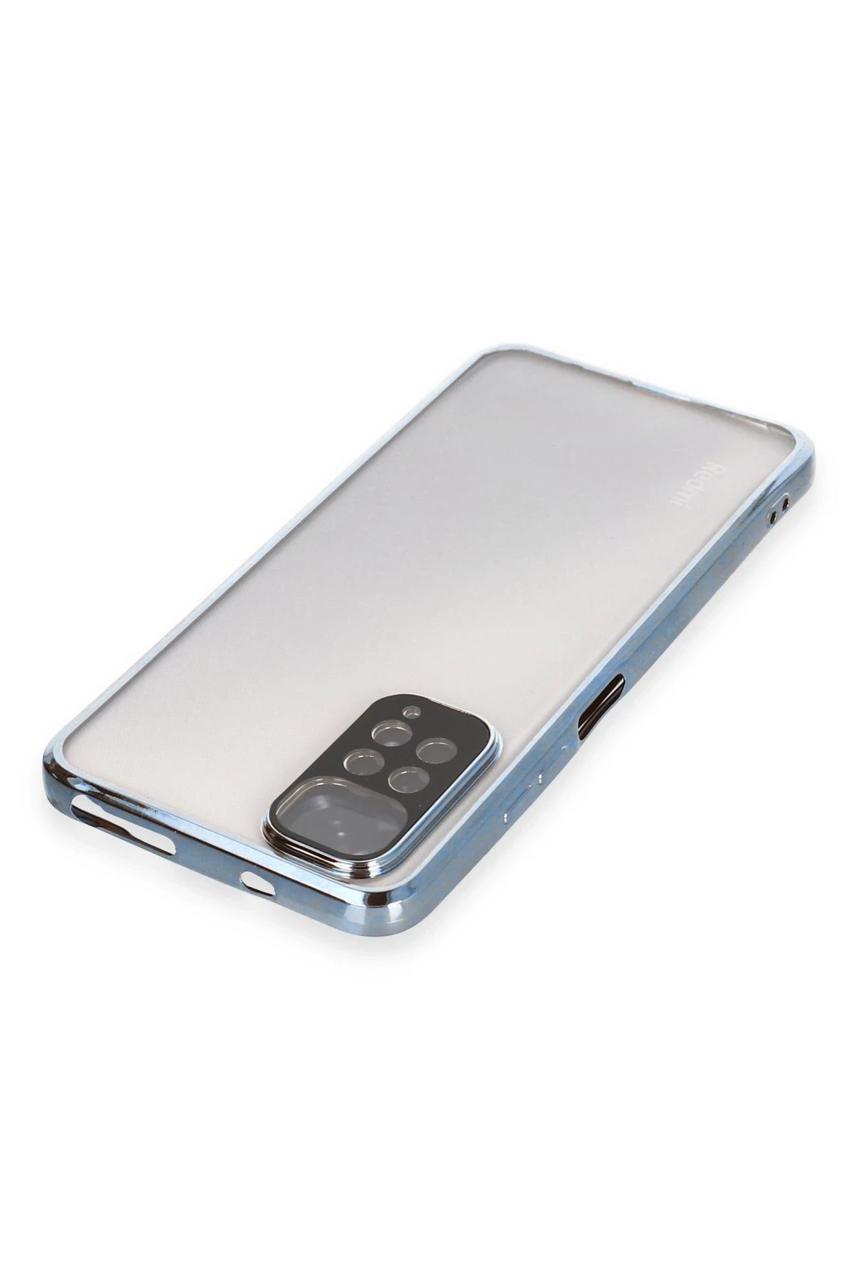 Newface Xiaomi Redmi Note 11 Kılıf Razer Lensli Silikon - Açık Mavi