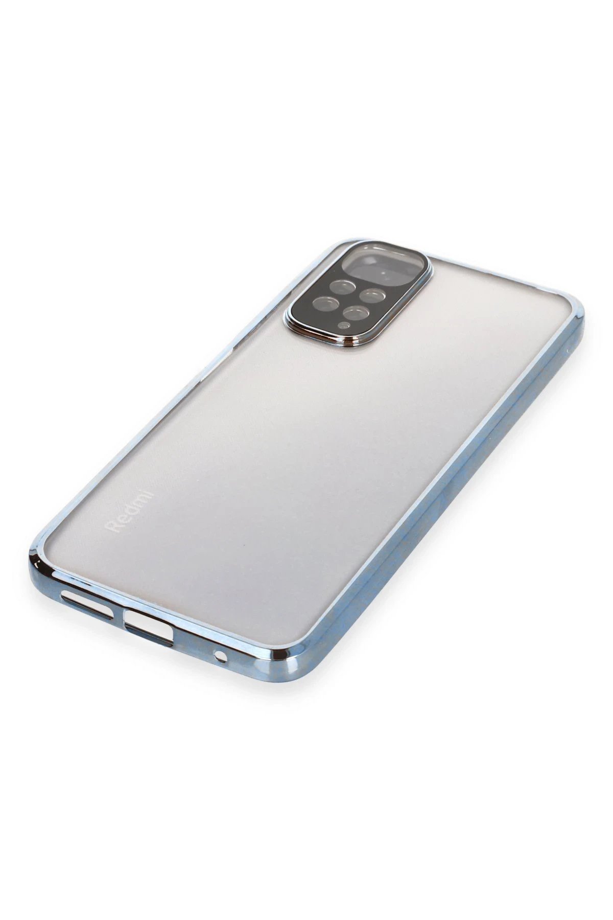 Newface Xiaomi Redmi Note 11 Kılıf Razer Lensli Silikon - Açık Mavi