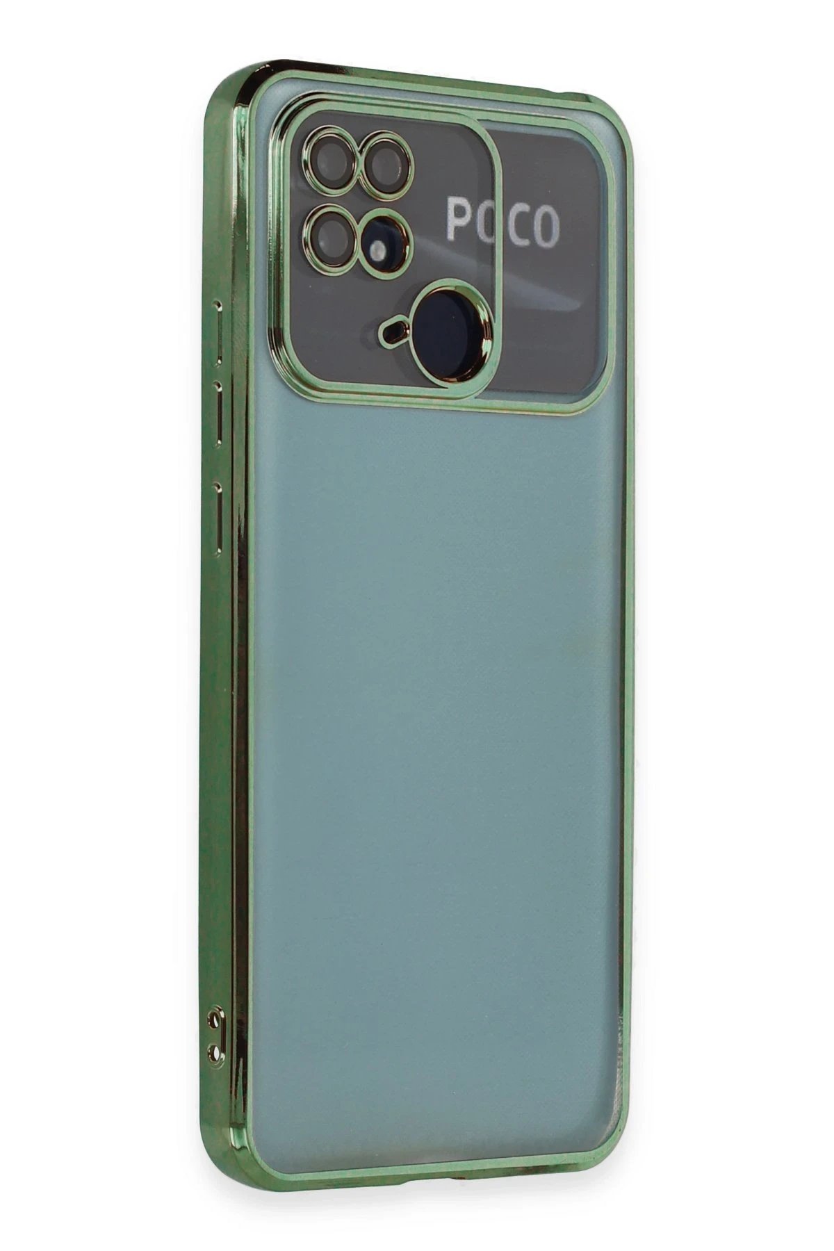 Newface Xiaomi Redmi 10C Kılıf Razer Lensli Silikon - Yeşil