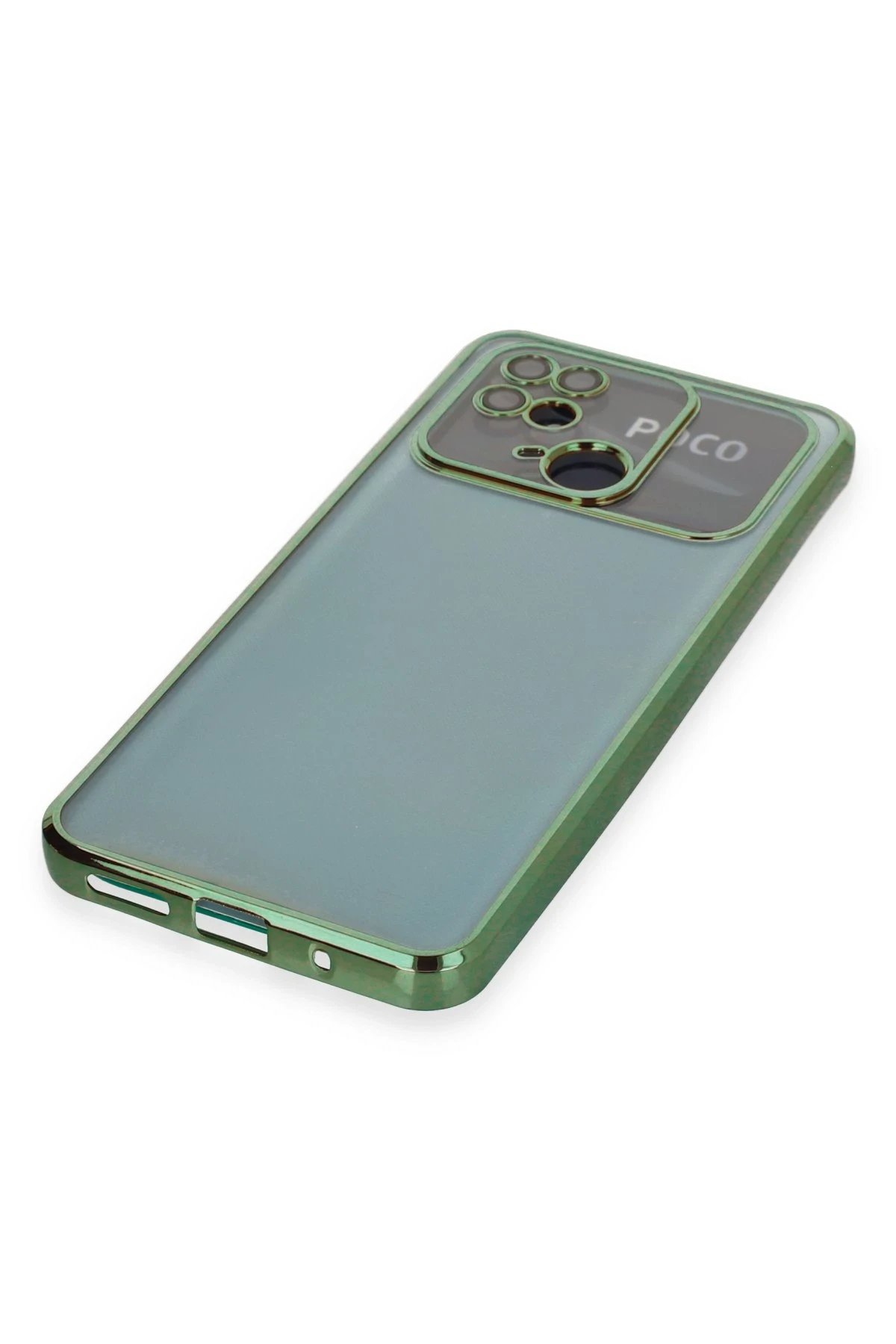 Newface Xiaomi Redmi 10C Kılıf Razer Lensli Silikon - Yeşil