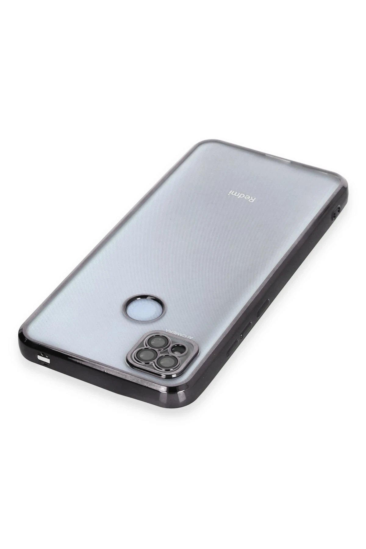 Newface Xiaomi Redmi 9C Kılıf Razer Lensli Silikon - Siyah