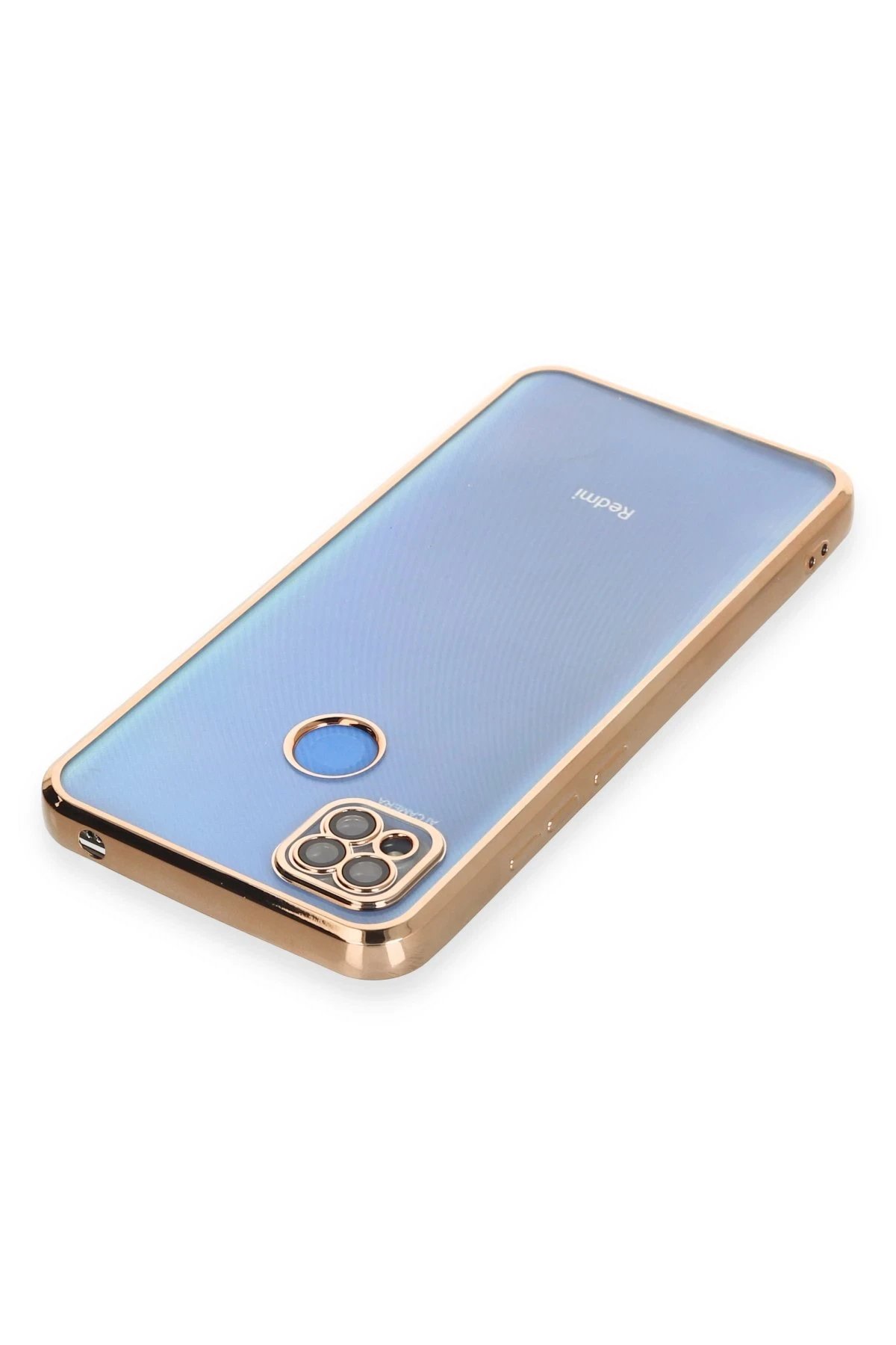 Newface Xiaomi Redmi 9C Kılıf Razer Lensli Silikon - Gold