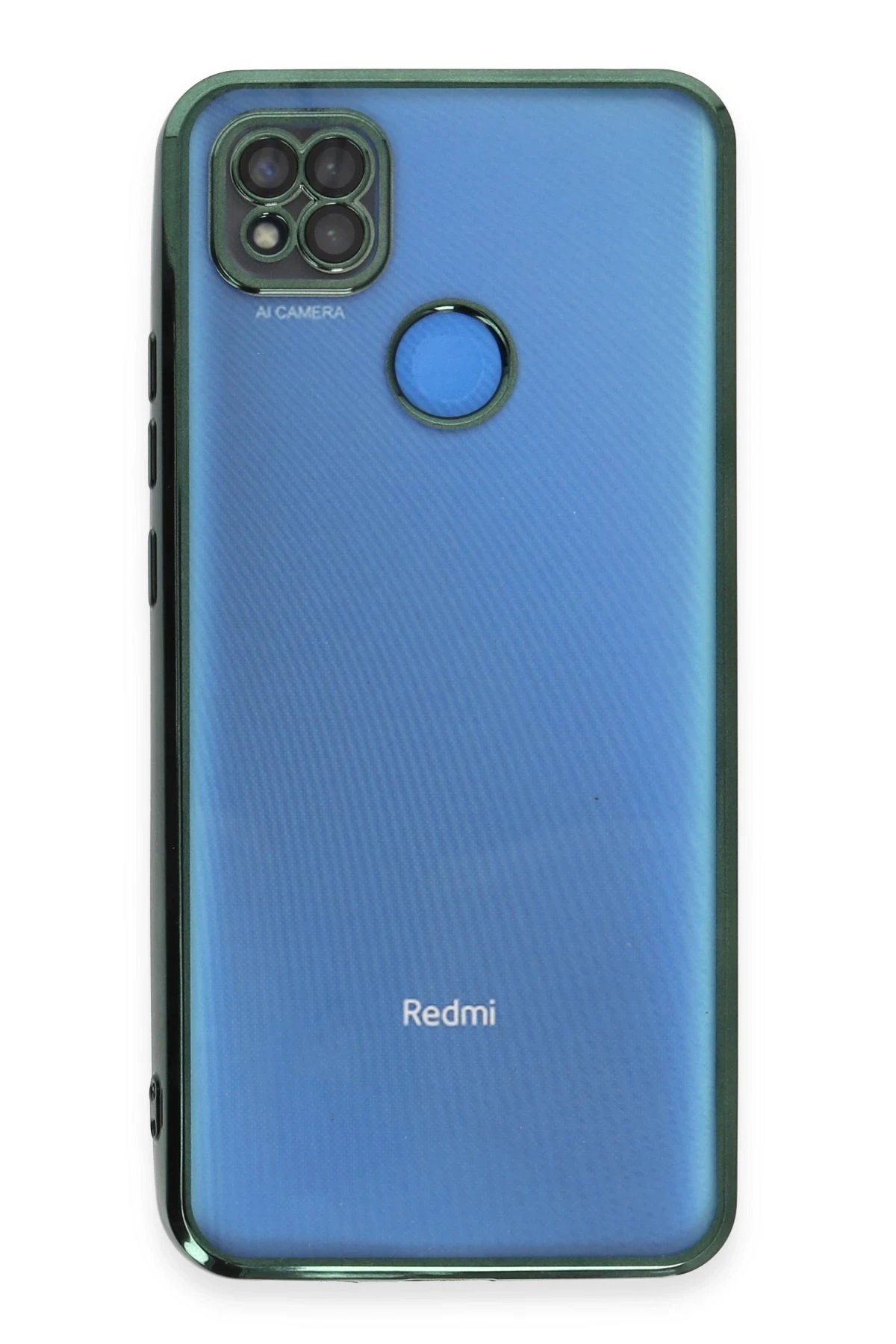 Newface Xiaomi Redmi 9C Kılıf Razer Lensli Silikon - Yeşil