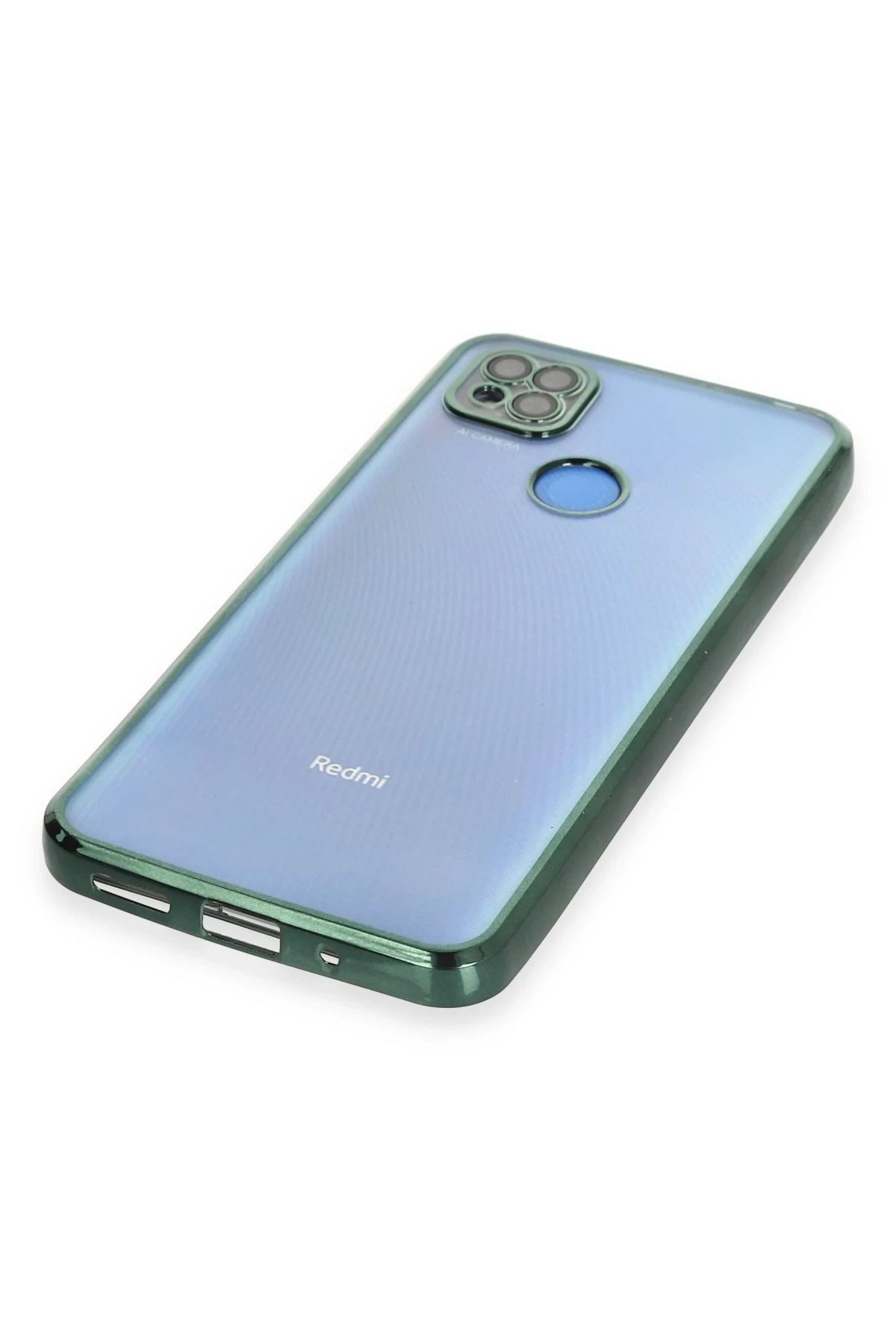 Newface Xiaomi Redmi 9C Kılıf Razer Lensli Silikon - Yeşil