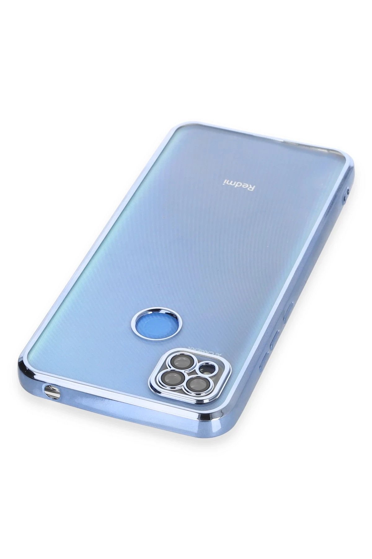 Newface Xiaomi Redmi 9C Kılıf Razer Lensli Silikon - Açık Mavi