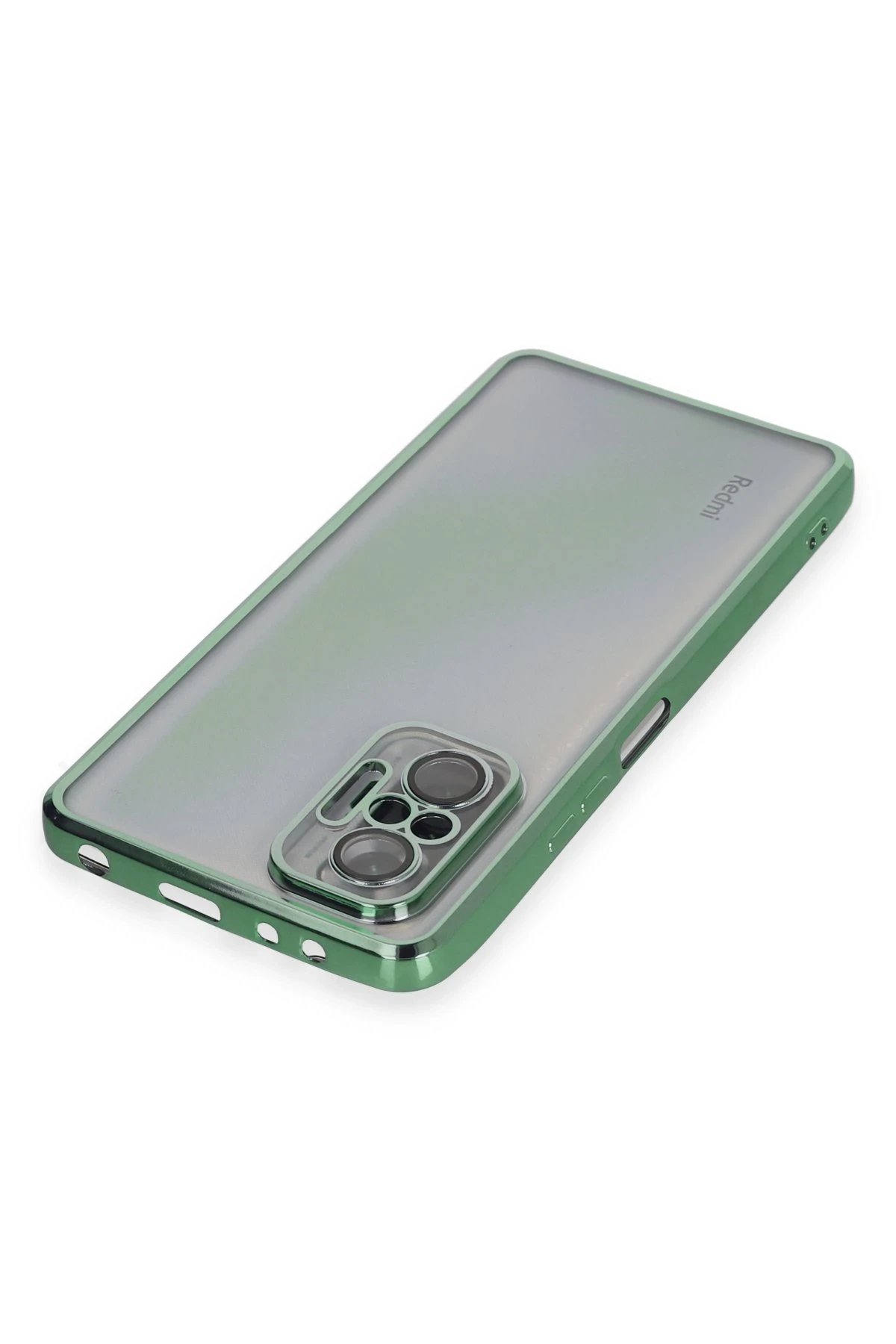 Newface Xiaomi Redmi Note 10 Pro Kılıf Razer Lensli Silikon - Yeşil