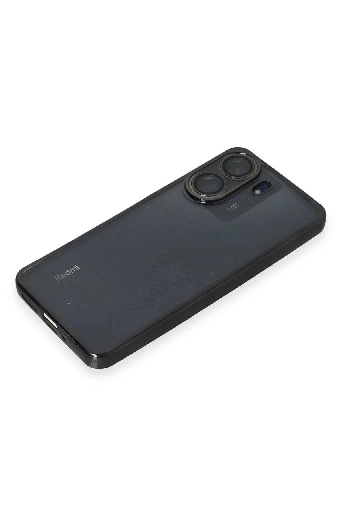 Newface Xiaomi Redmi 13C Kılıf Razer Lensli Silikon - Siyah