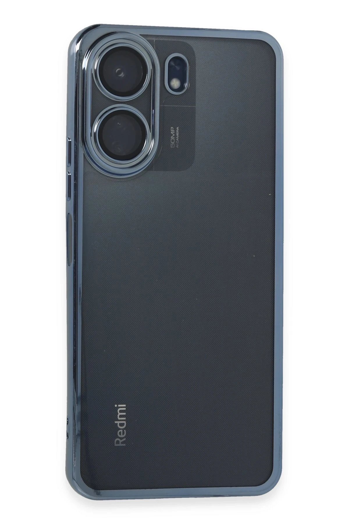 Newface Xiaomi Redmi 13C Kılıf Razer Lensli Silikon - Lacivert