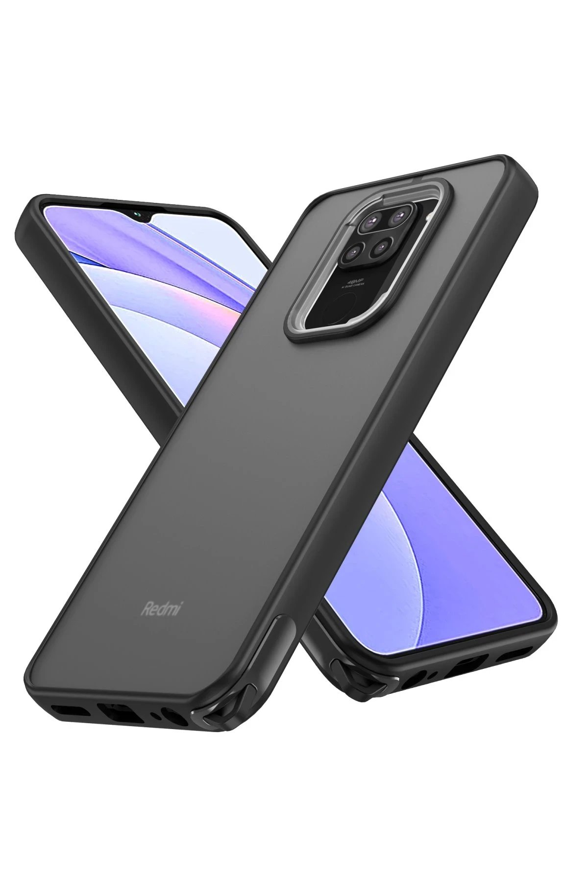 Newface Xiaomi Redmi Note 9 Kılıf Elegant Kapak - Siyah