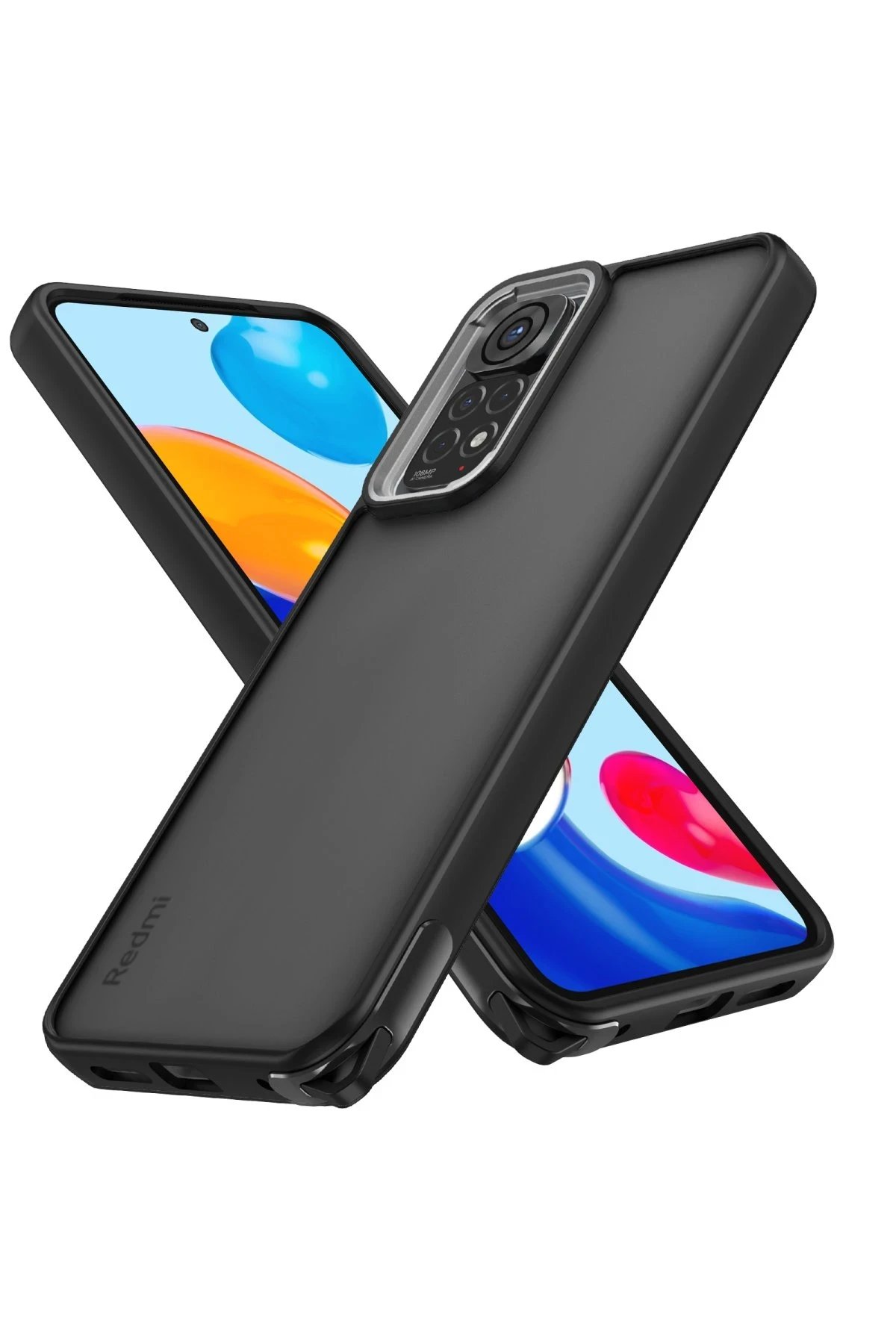 Newface Xiaomi Redmi Note 11 Kılıf Elegant Kapak - Siyah