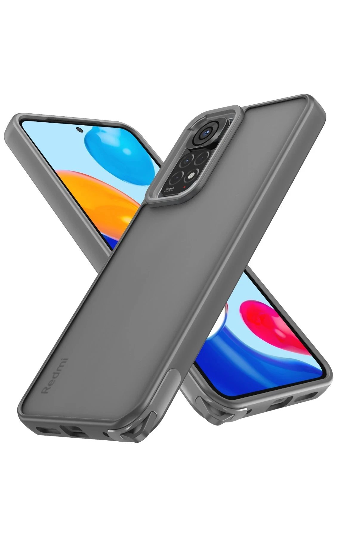 Newface Xiaomi Redmi Note 11 Kılıf Elegant Kapak - Titan Gri