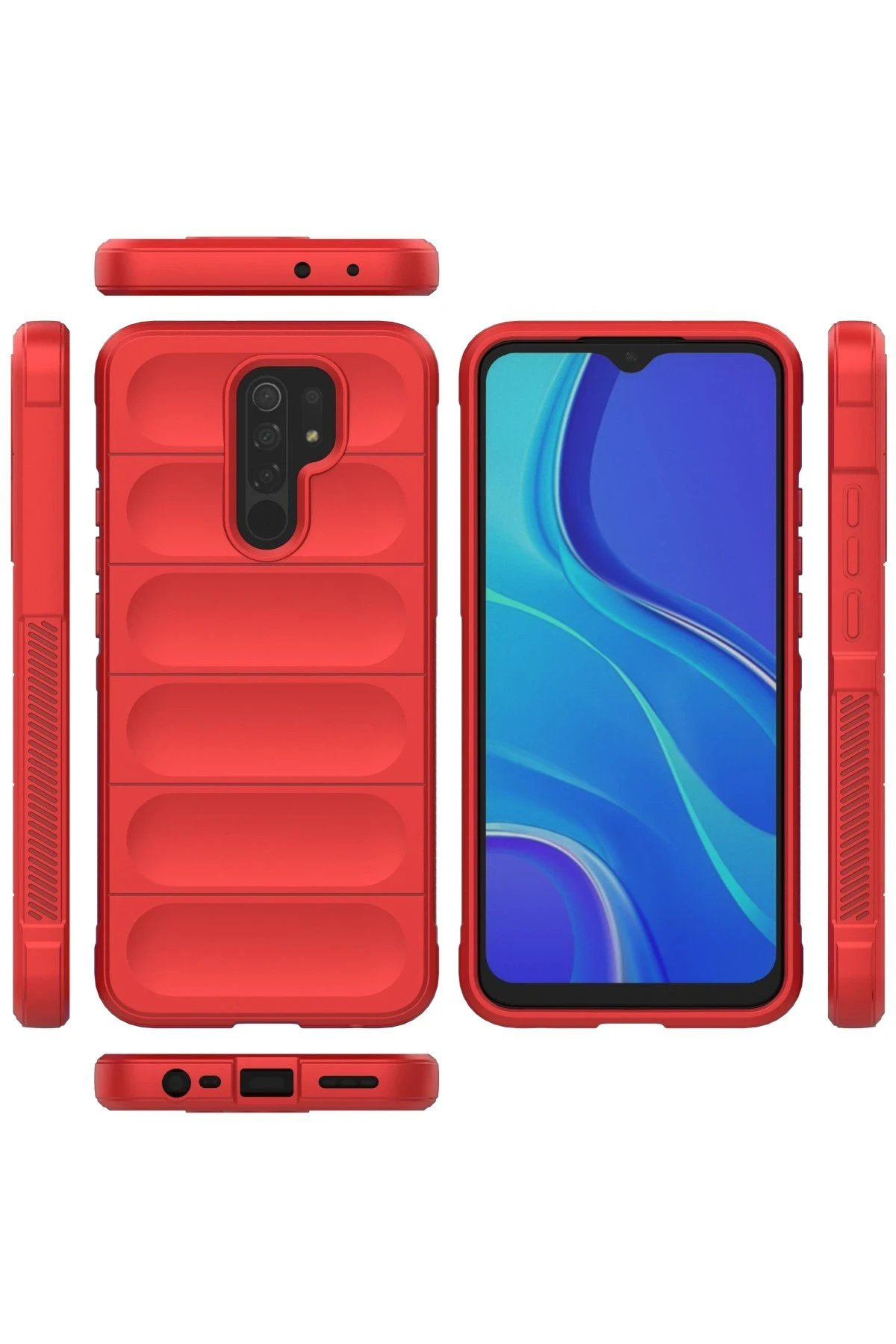 Newface Xiaomi Redmi 9 Kılıf Optimum Silikon - Kırmızı