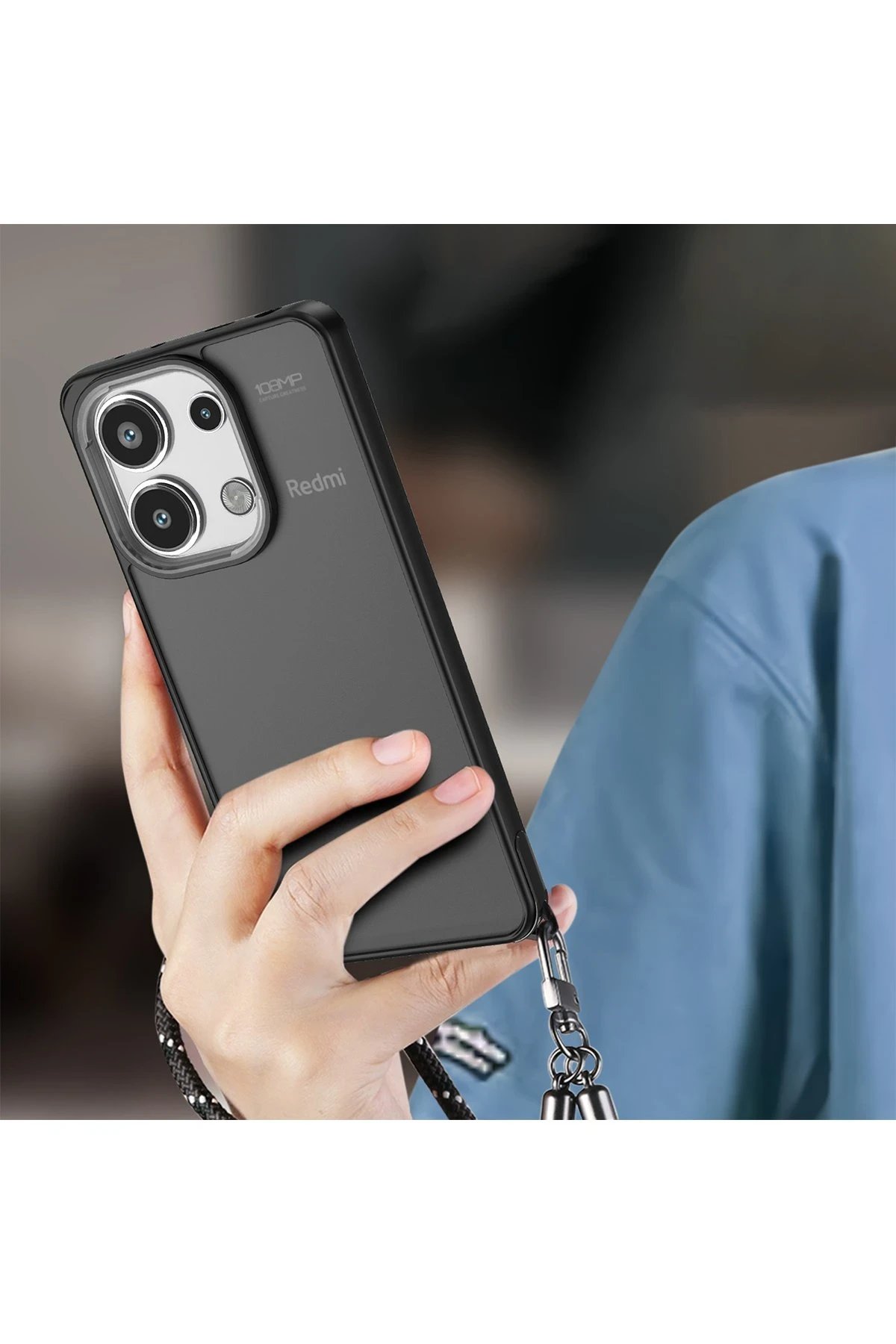 Newface Xiaomi Redmi Note 13 4G Kılıf Elegant Kapak - Siyah