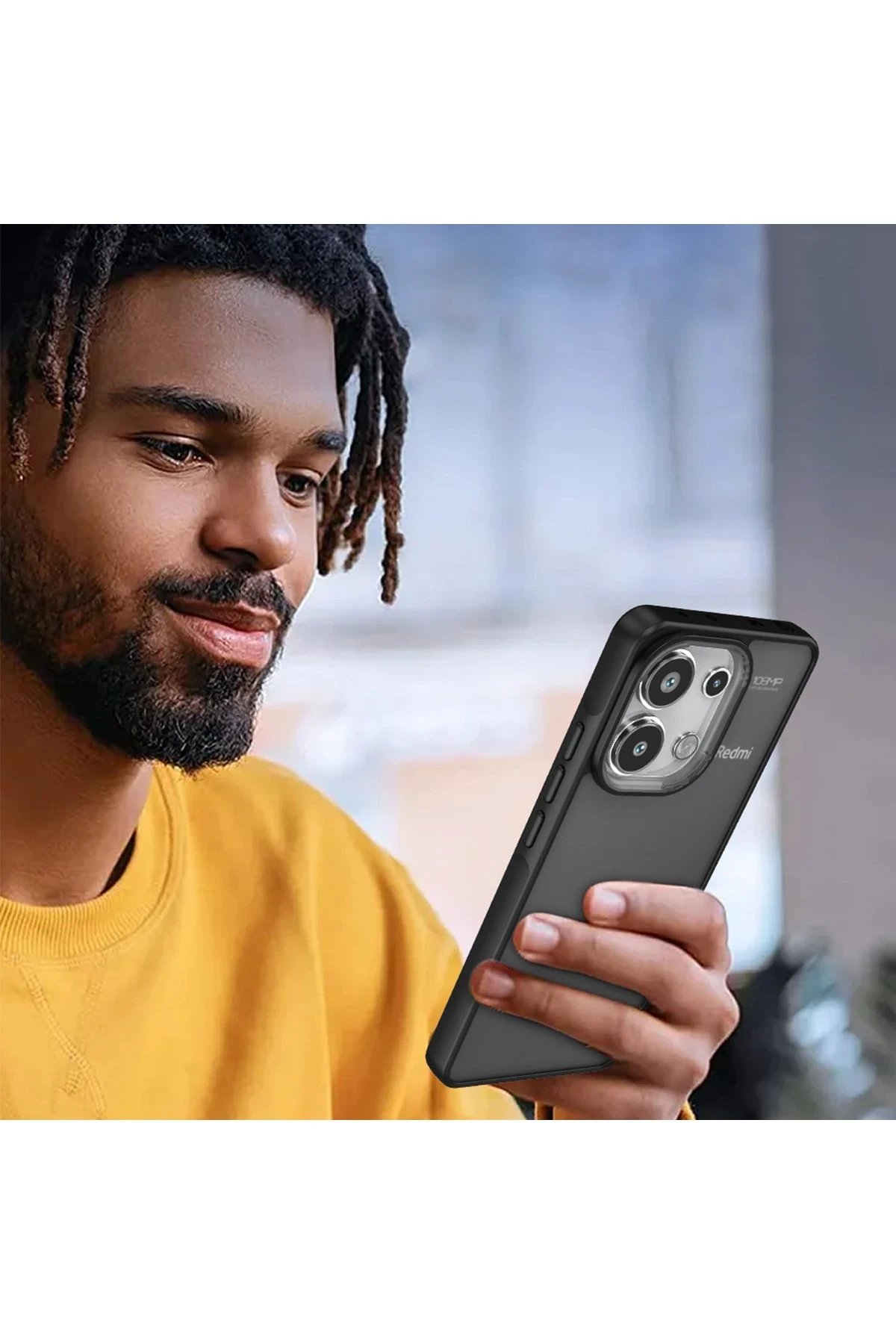 Newface Xiaomi Redmi Note 13 4G Kılıf Elegant Kapak - Siyah