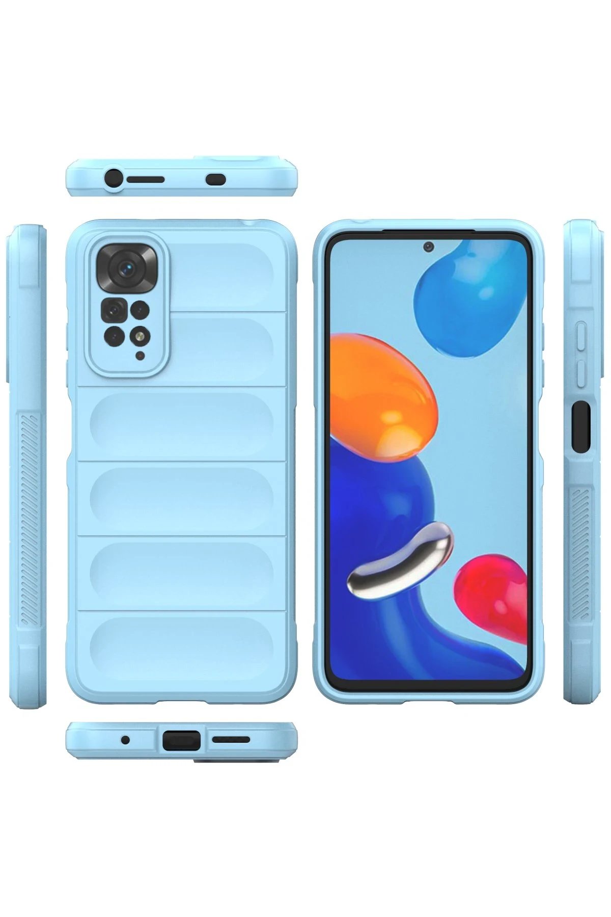 Newface Xiaomi Redmi Note 11 Kılıf Optimum Silikon - Sky Blue