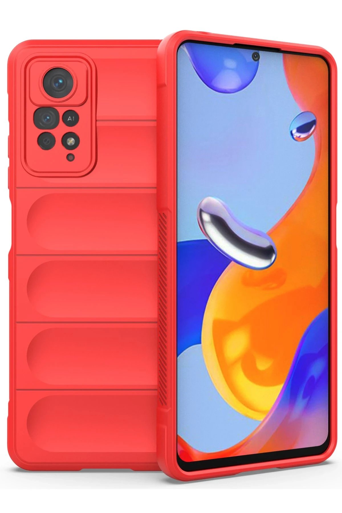 Newface Xiaomi Redmi Note 11 Pro Kılıf Optimum Silikon - Kırmızı