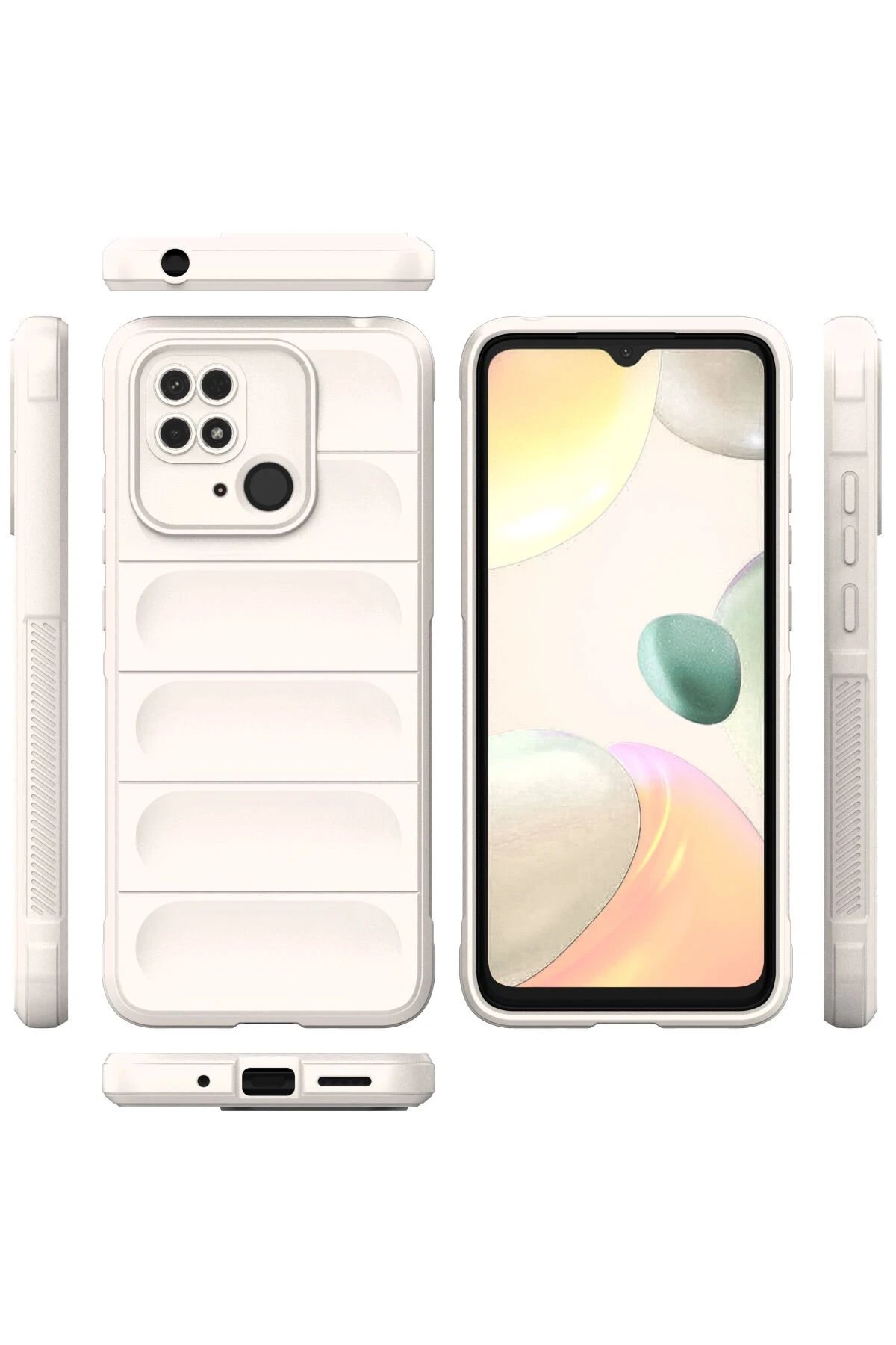 Newface Xiaomi Redmi 10C Kılıf Optimum Silikon - Krem