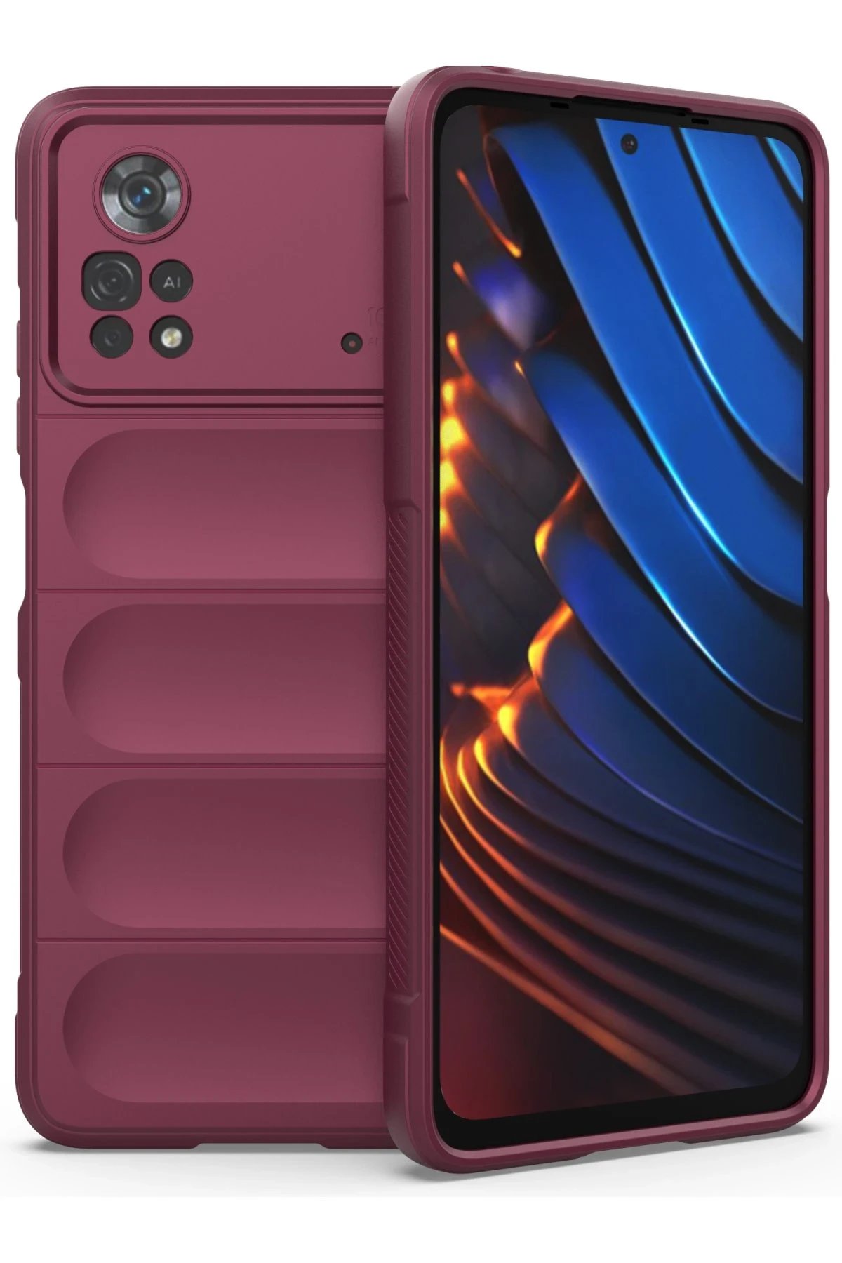 Newface Xiaomi Poco X4 Pro 5G Kılıf Optimum Silikon - Bordo