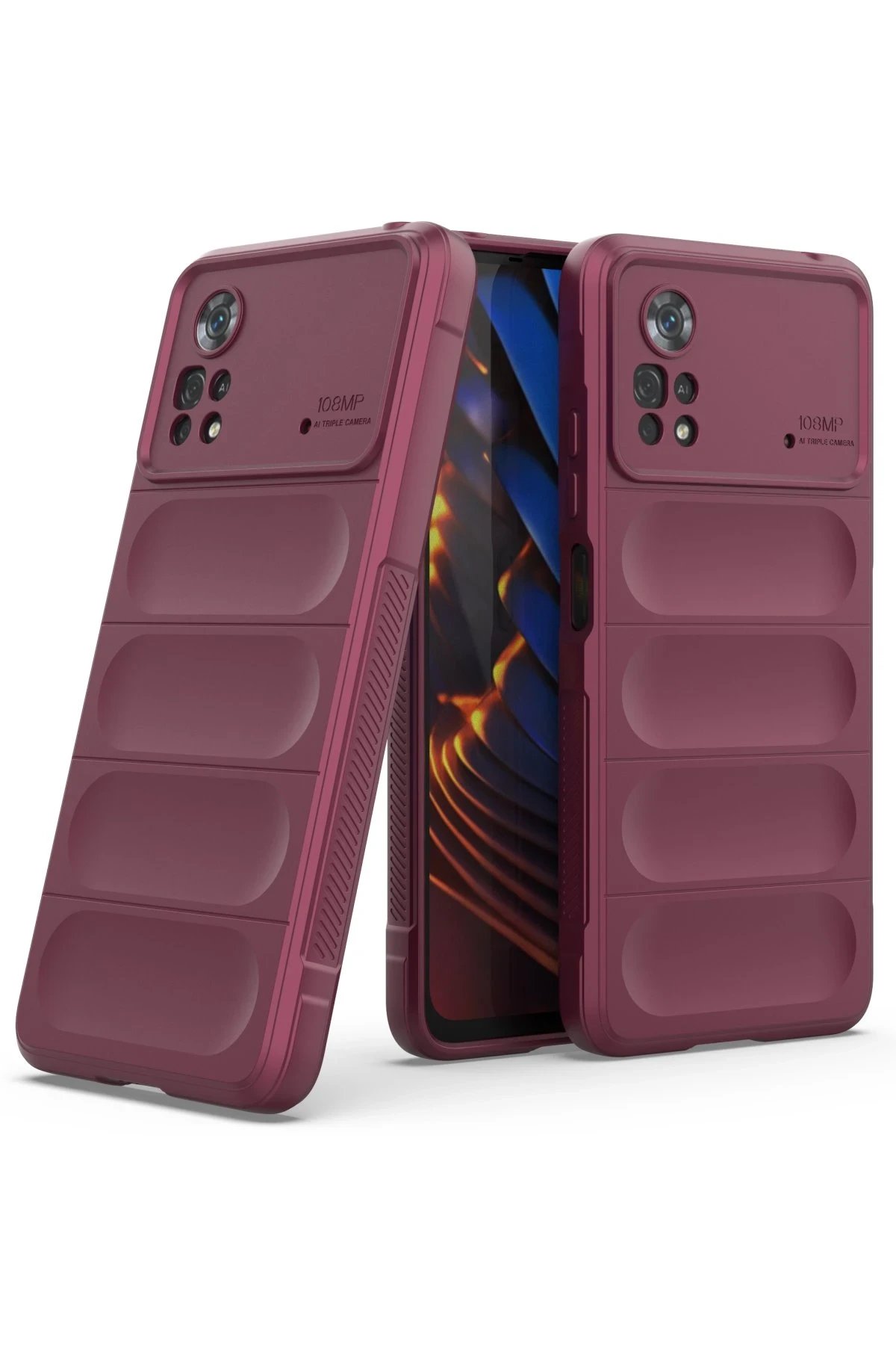 Newface Xiaomi Poco X4 Pro 5G Kılıf Optimum Silikon - Bordo