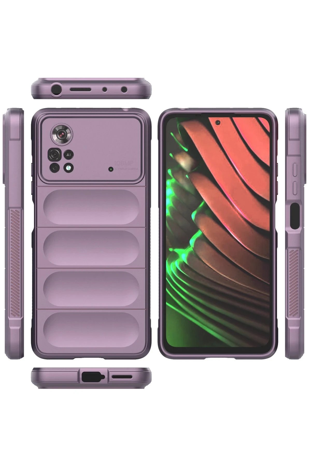 Newface Xiaomi Poco X4 Pro 5G Kılıf Optimum Silikon - Mor