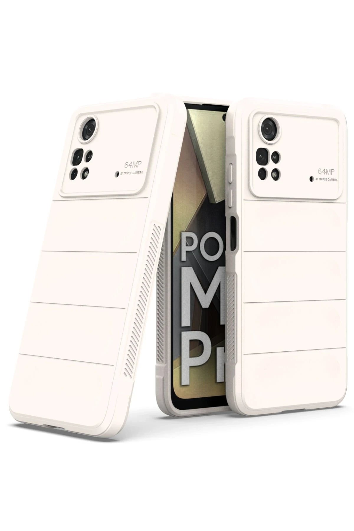 Newface Xiaomi Poco M4 Pro 4G Kılıf Optimum Silikon - Krem