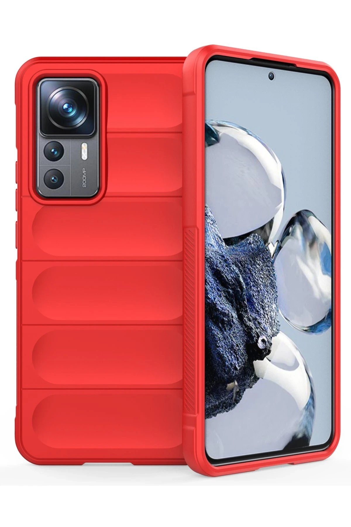 Newface Xiaomi Mi 12T Pro Kılıf Optimum Silikon - Kırmızı