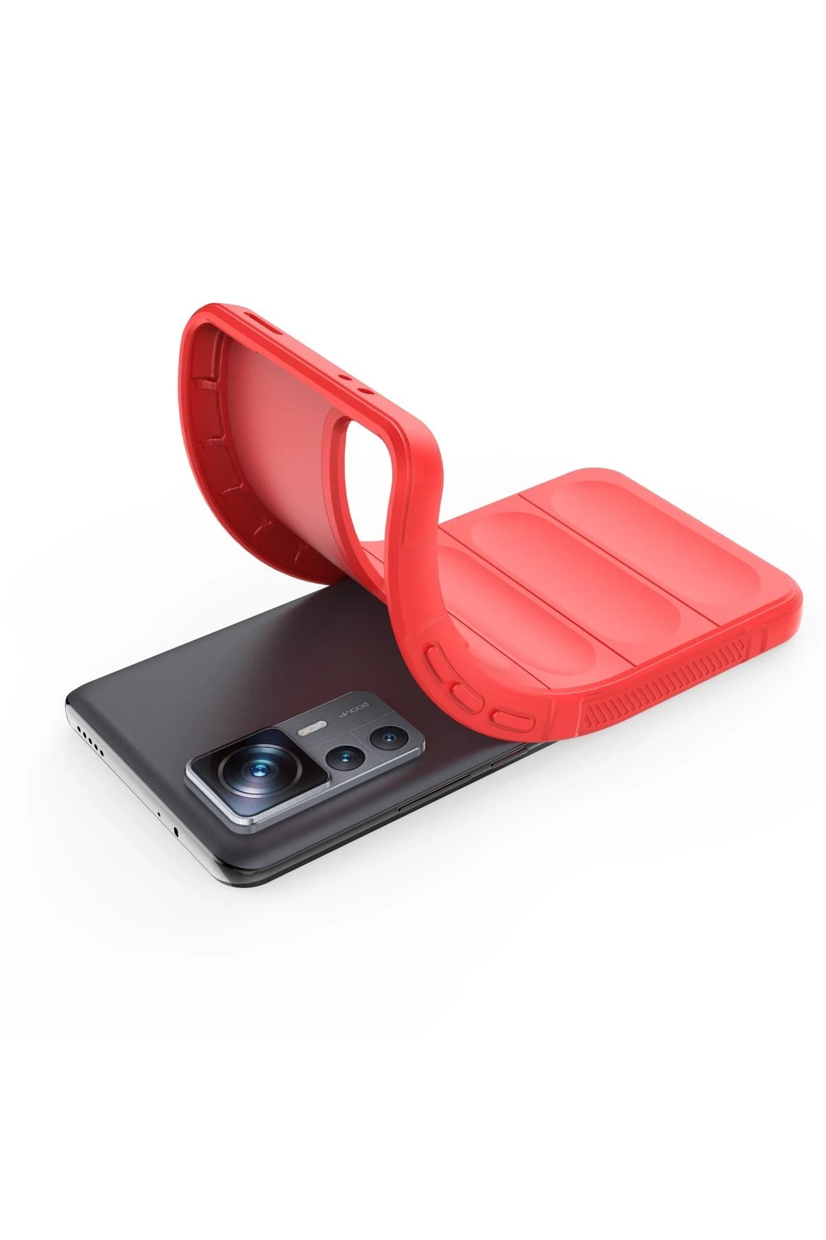 Newface Xiaomi Mi 12T Pro Kılıf Optimum Silikon - Kırmızı