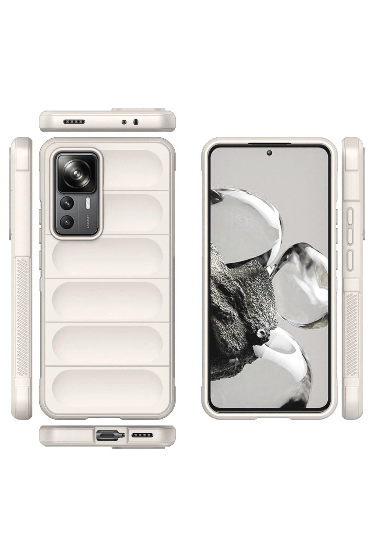 Newface Xiaomi Mi 12T Pro Kılıf Optimum Silikon - Krem