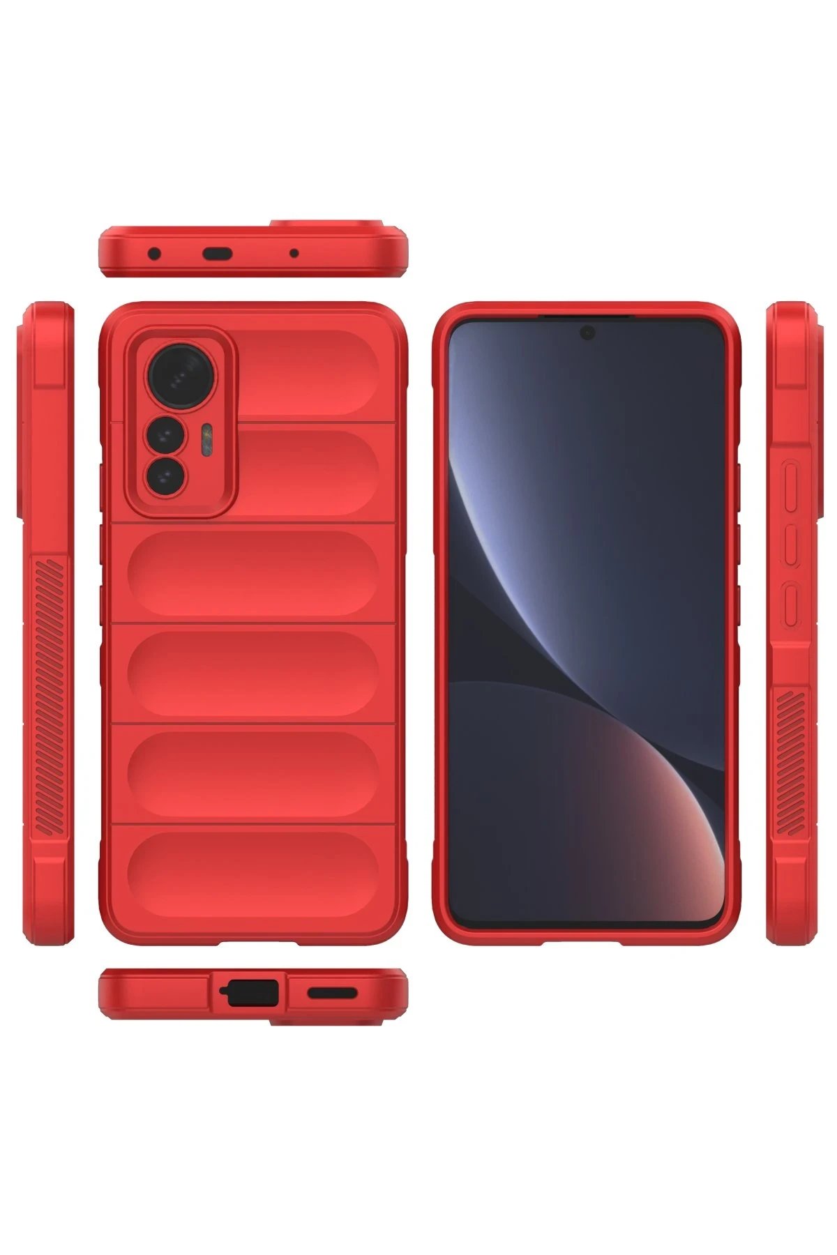 Newface Xiaomi Mi 12 Lite Kılıf Optimum Silikon - Kırmızı