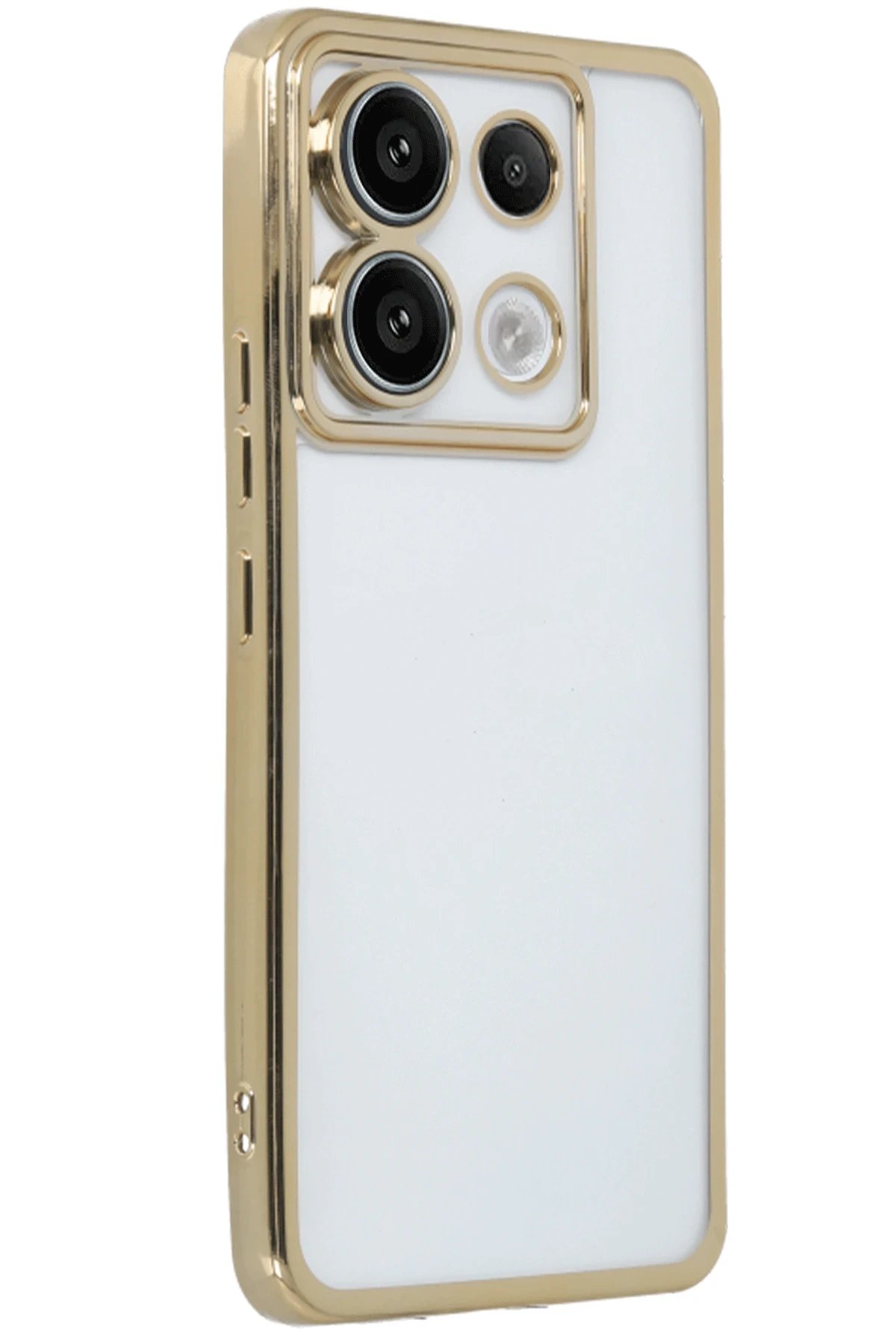 Newface Xiaomi Poco X6 Kılıf Razer Lensli Silikon - Gold