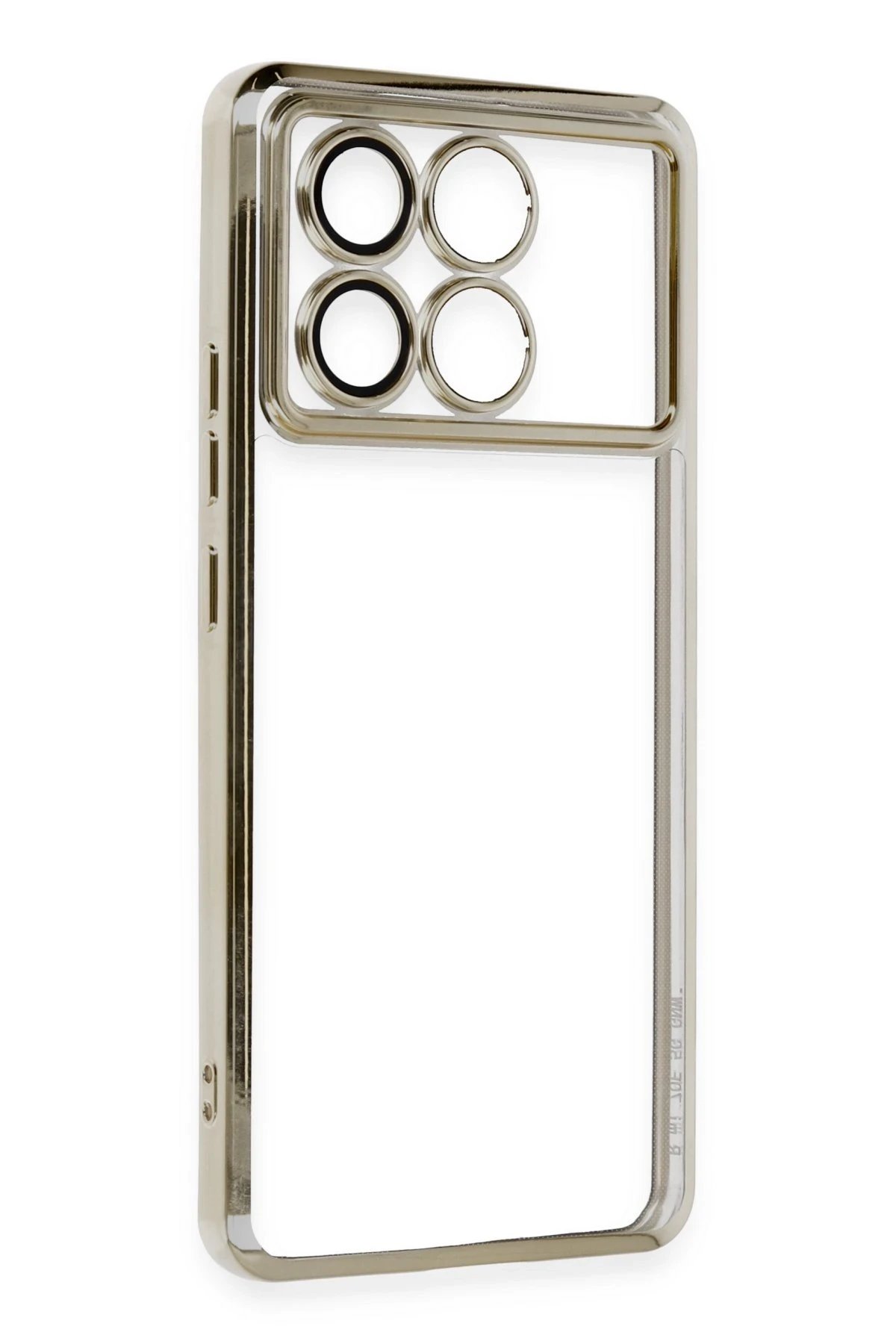 Newface Xiaomi Poco X6 Pro Kılıf Razer Lensli Silikon - Gold