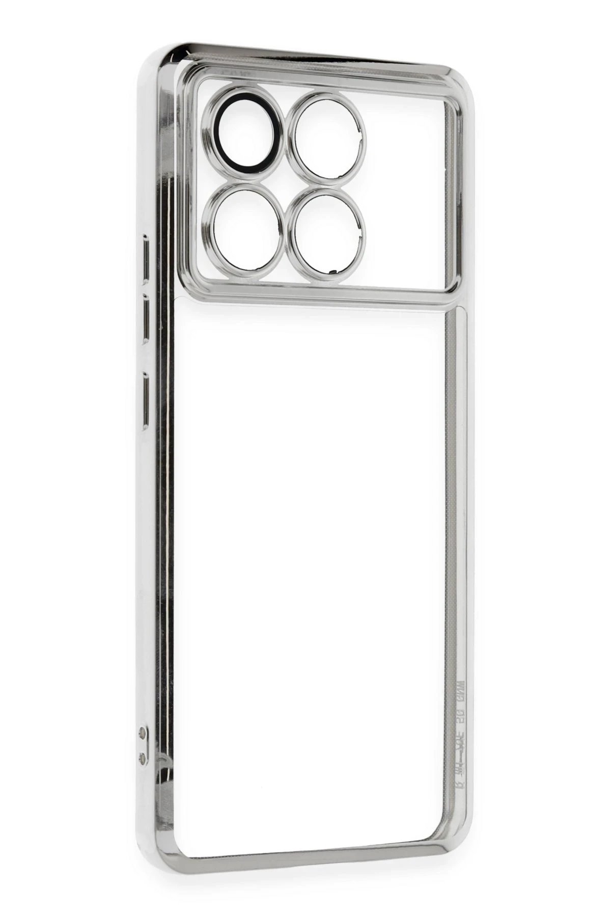 Newface Xiaomi Poco X6 Pro Kılıf Razer Lensli Silikon - Gümüş