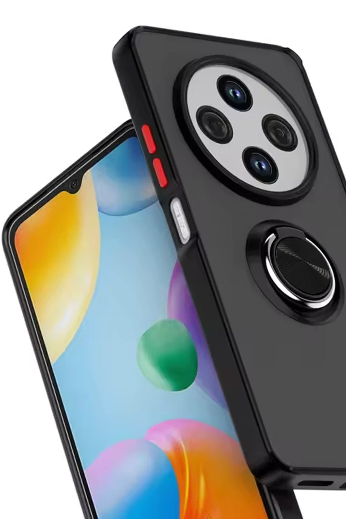 Newface Xiaomi Redmi 14C Kılıf Montreal Yüzüklü Silikon Kapak - Lacivert