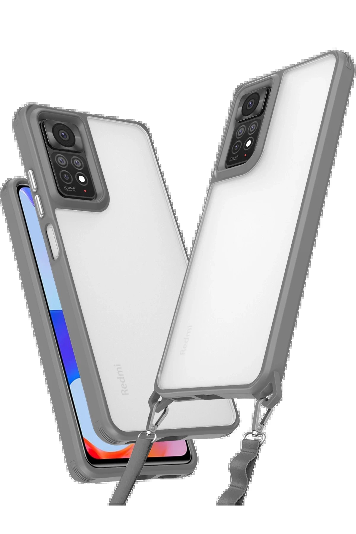 Newface Xiaomi Redmi Note 11 Pro Kılıf Penta Silikon Kılıf - Titan Gri