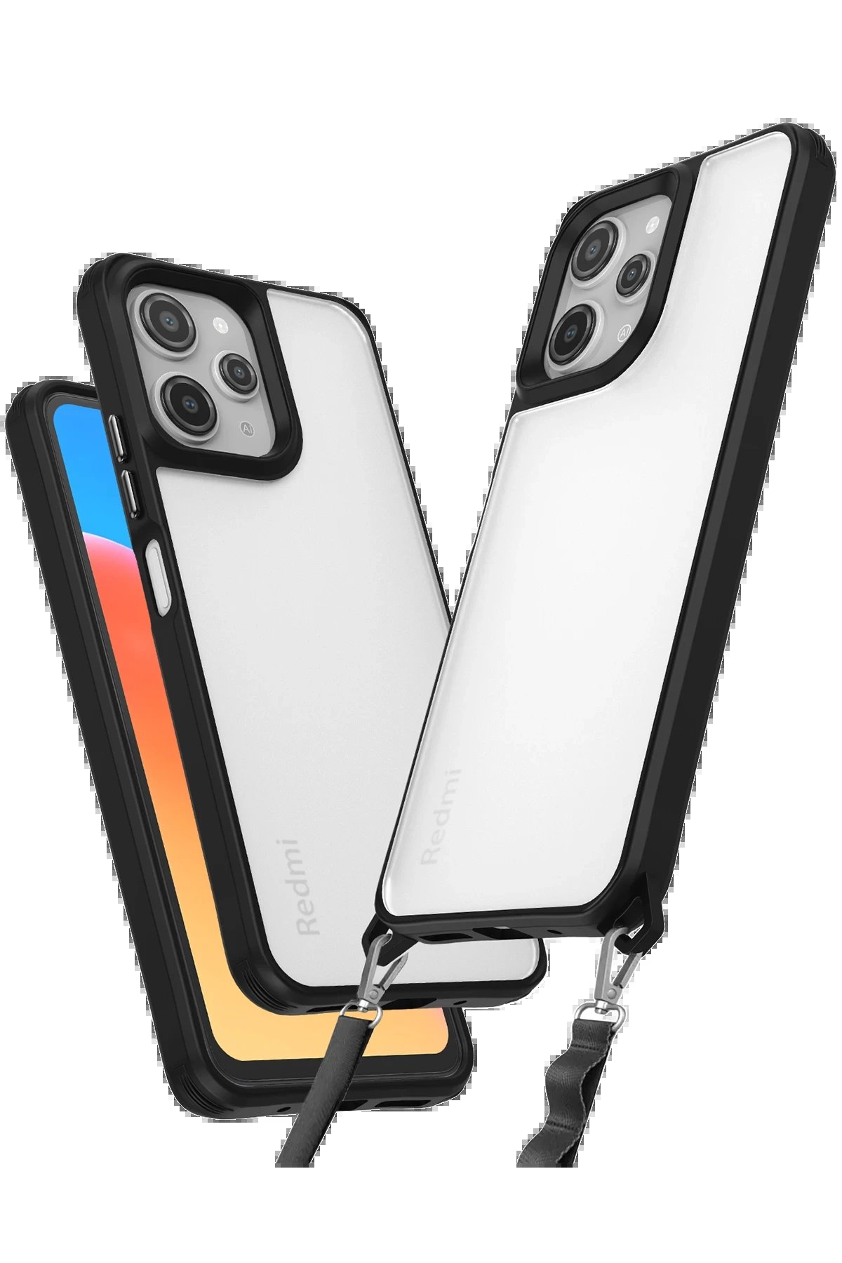 Newface Xiaomi Redmi 12 Kılıf Penta Silikon Kılıf - Siyah