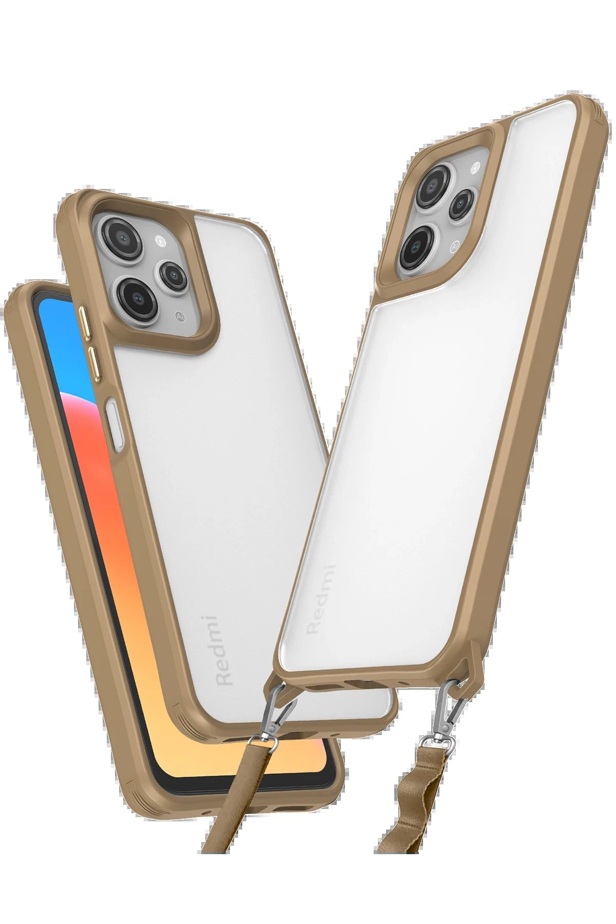 Newface Xiaomi Redmi 12 Kılıf Penta Silikon Kılıf - Çöl Titanyum