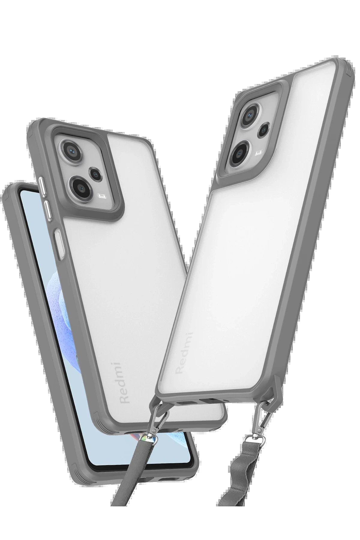 Newface Xiaomi Redmi Note 12 Pro 5G Kılıf Penta Silikon Kılıf - Titan Gri