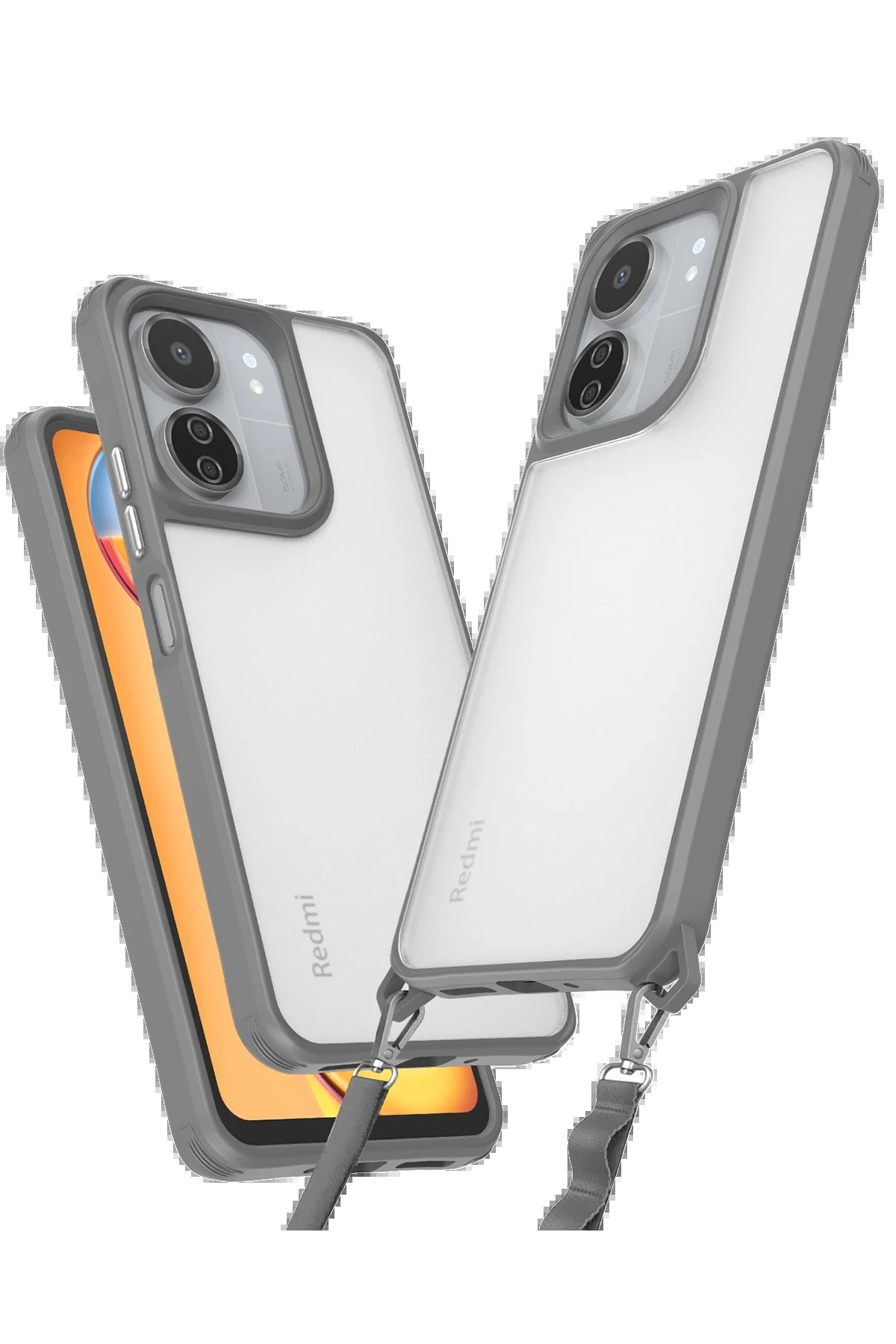 Newface Xiaomi Redmi 13C Kılıf Penta Silikon Kılıf - Titan Gri